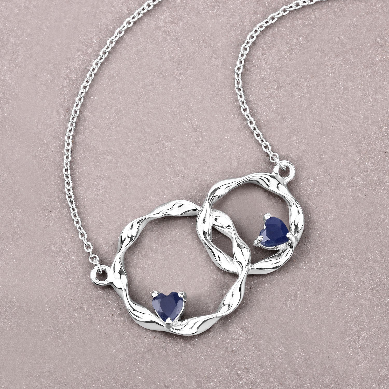 0.70 Carat Genuine Blue Sapphire .925 Sterling Silver Pendant on sale at MyriadMart