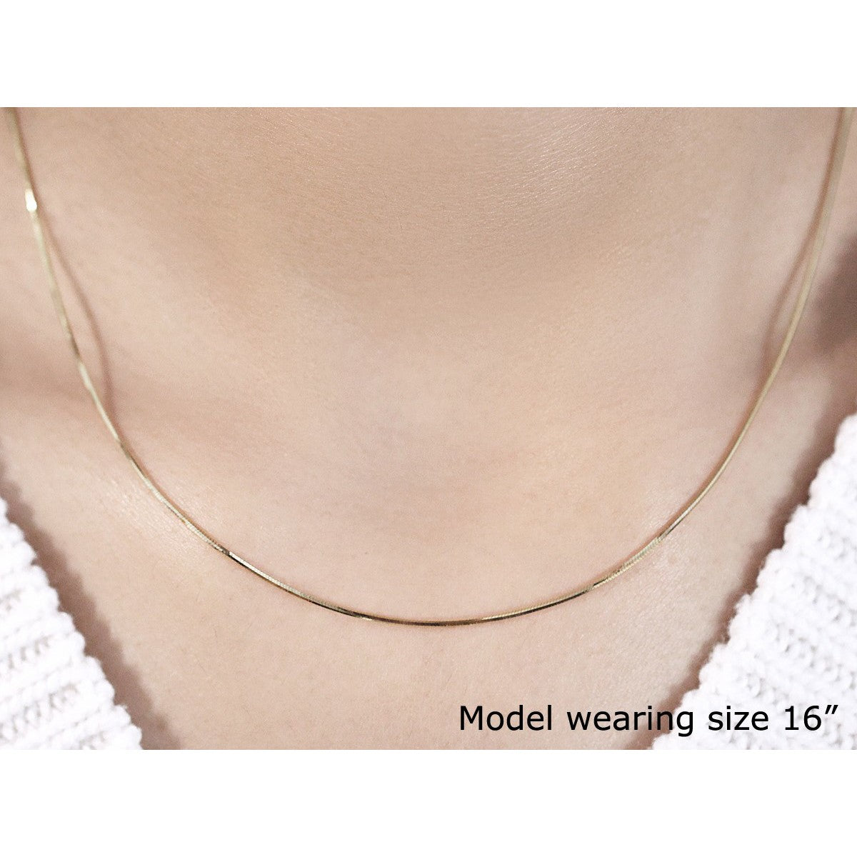 14k Yellow Gold Octagonal Shiny Snake Chain 0.8mm on sale at MyriadMart