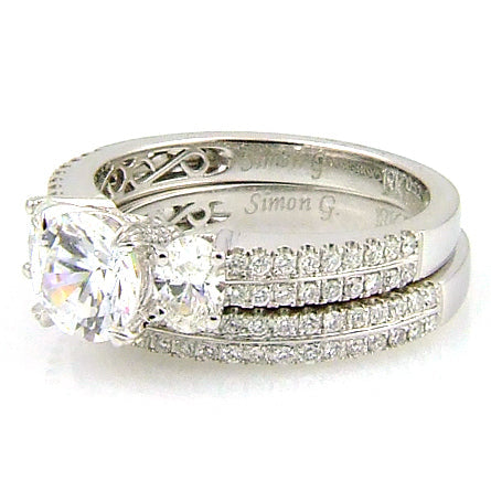 1.05ct Engagement Ring Set 18KT White Gold on sale at MyriadMart