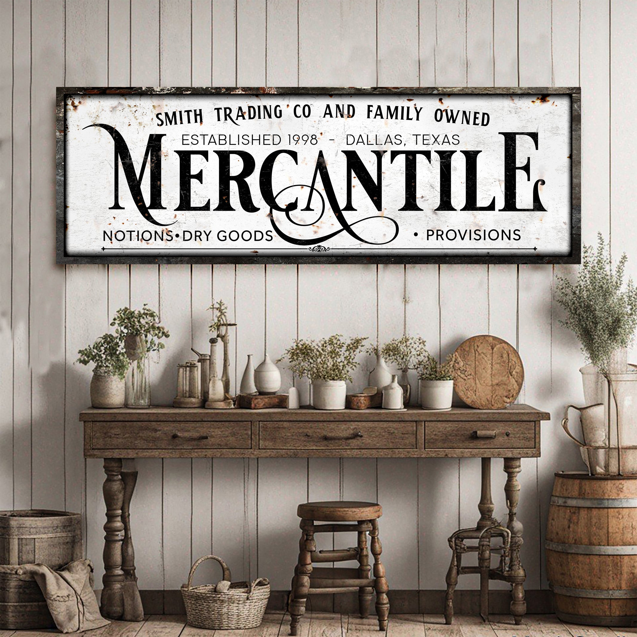 Family Owned Mercantile Sign on sale at MyriadMart