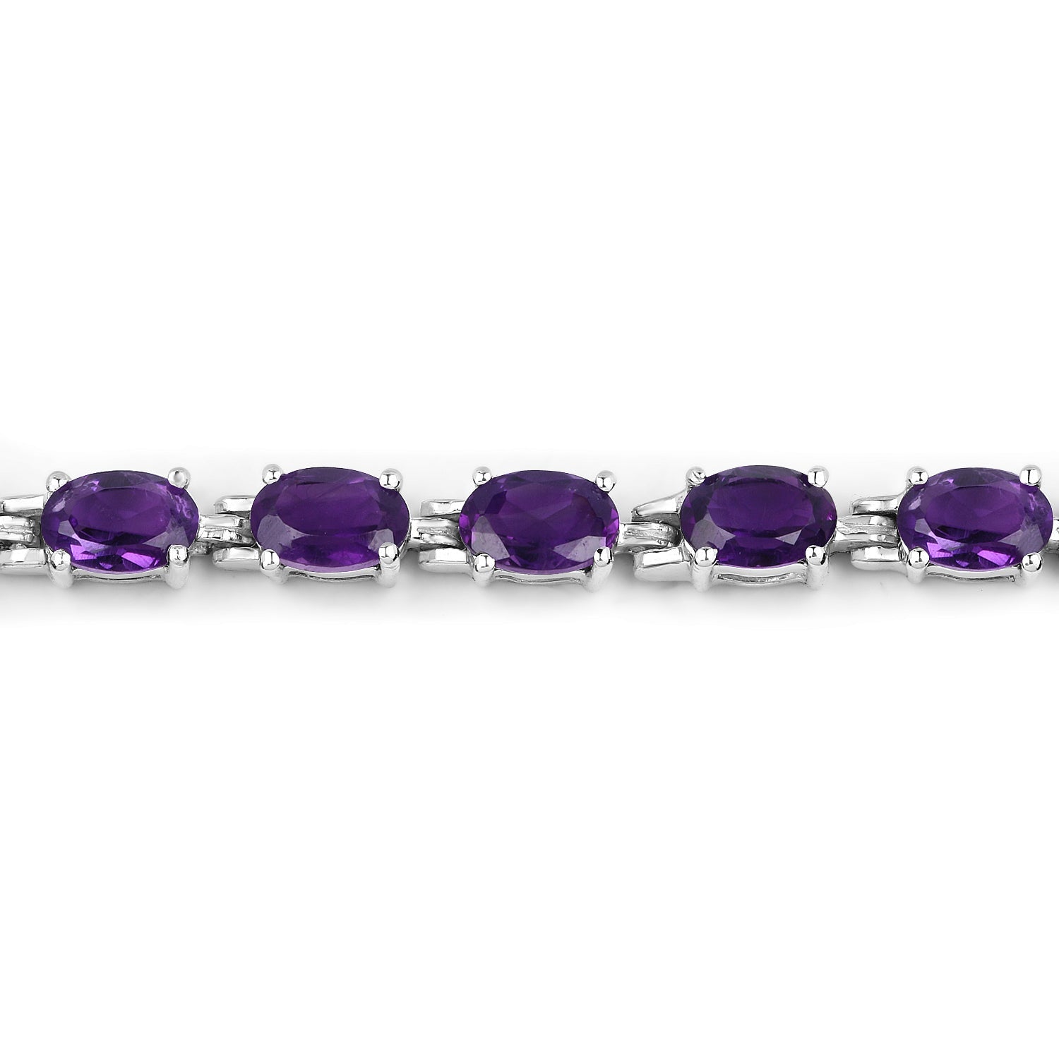 7.98 Carat Genuine Amethyst .925 Sterling Silver Bracelet on sale at MyriadMart