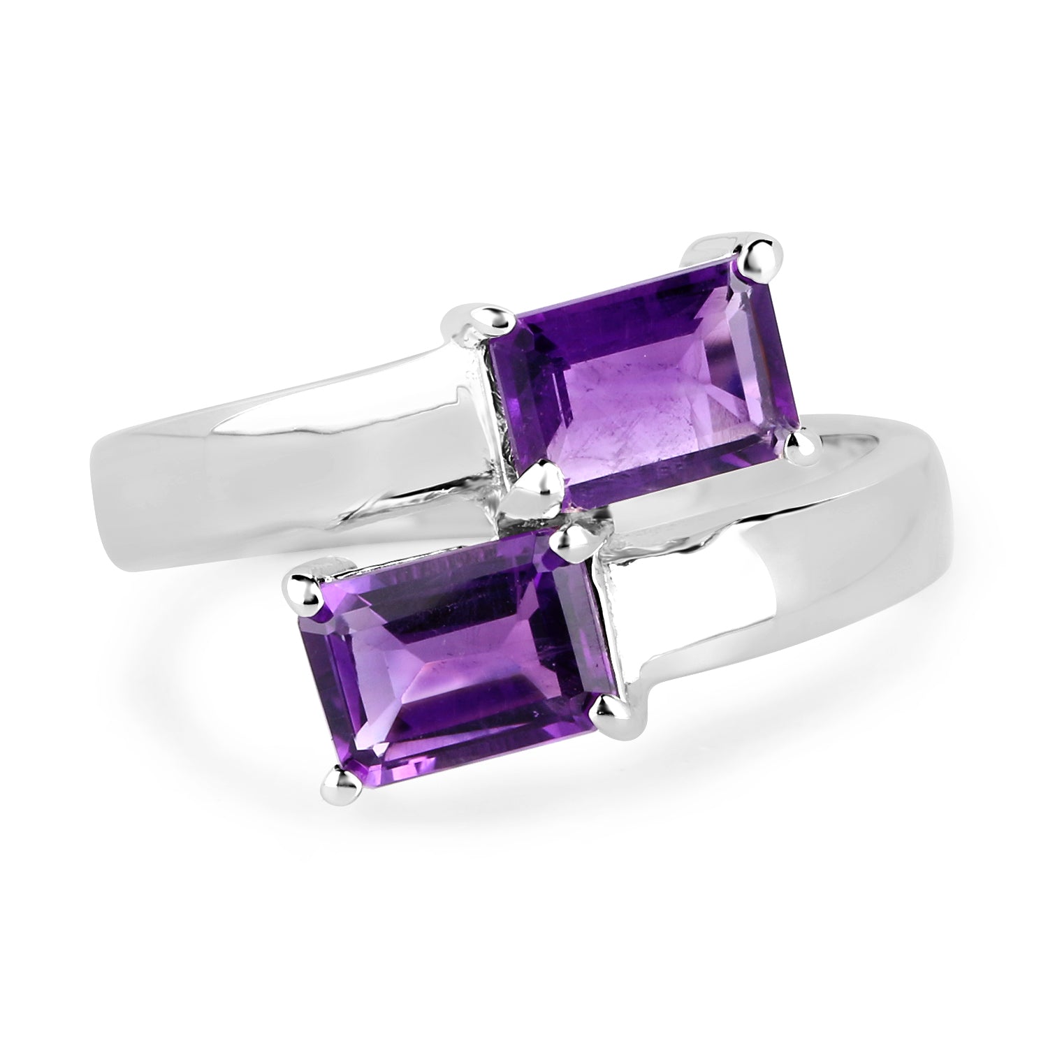 1.90 Carat Genuine Amethyst .925 Sterling Silver Ring on sale at MyriadMart