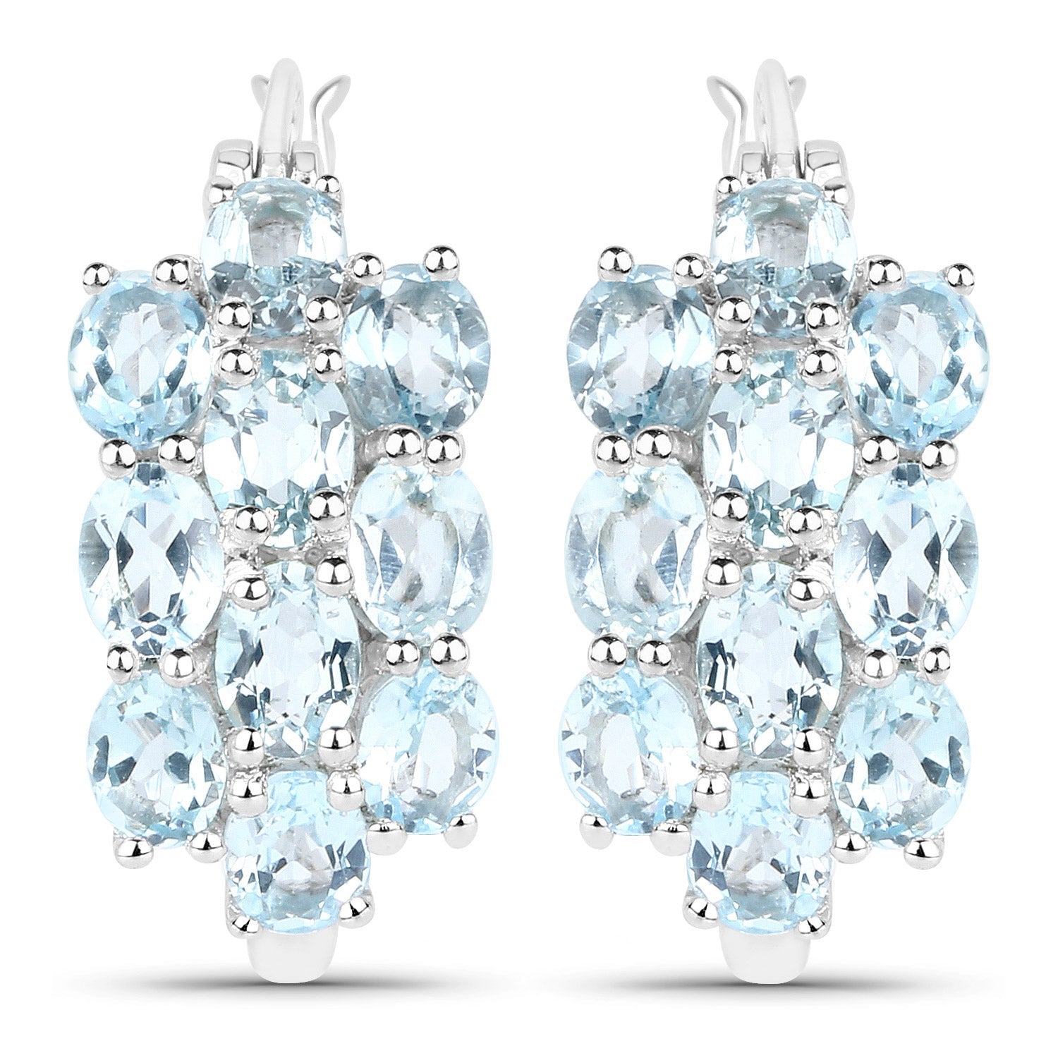 9.88 Carat Genuine Blue Topaz .925 Sterling Silver 3 Piece Jewelry Set Ring, Earrings, and Pendant w/ Chain on sale at MyriadMart