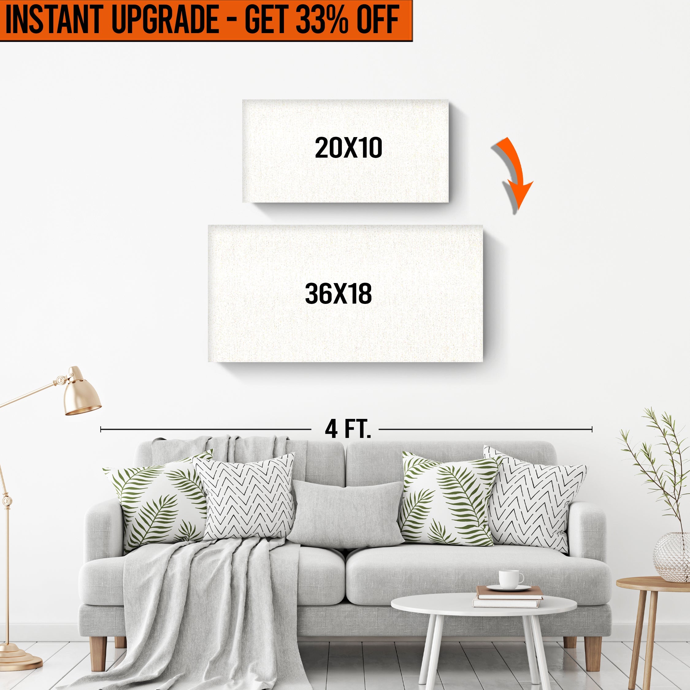 Upgrade Your 10x20 Inches Canvas To 36x18 Inches Canvas on sale at MyriadMart