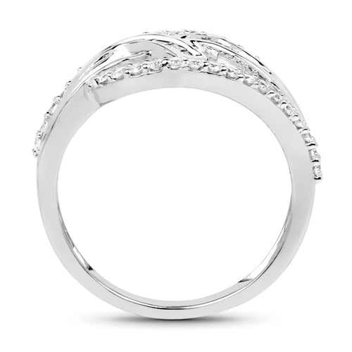 0.72 Carat Genuine White Diamond 14K White Gold Ring E-F-G Color, VS-SI Clarity on sale at MyriadMart