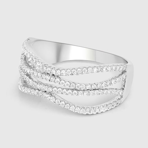 0.46 Carat Genuine White Diamond 14K White Gold Ring F-G Color, SI Clarity on sale at MyriadMart