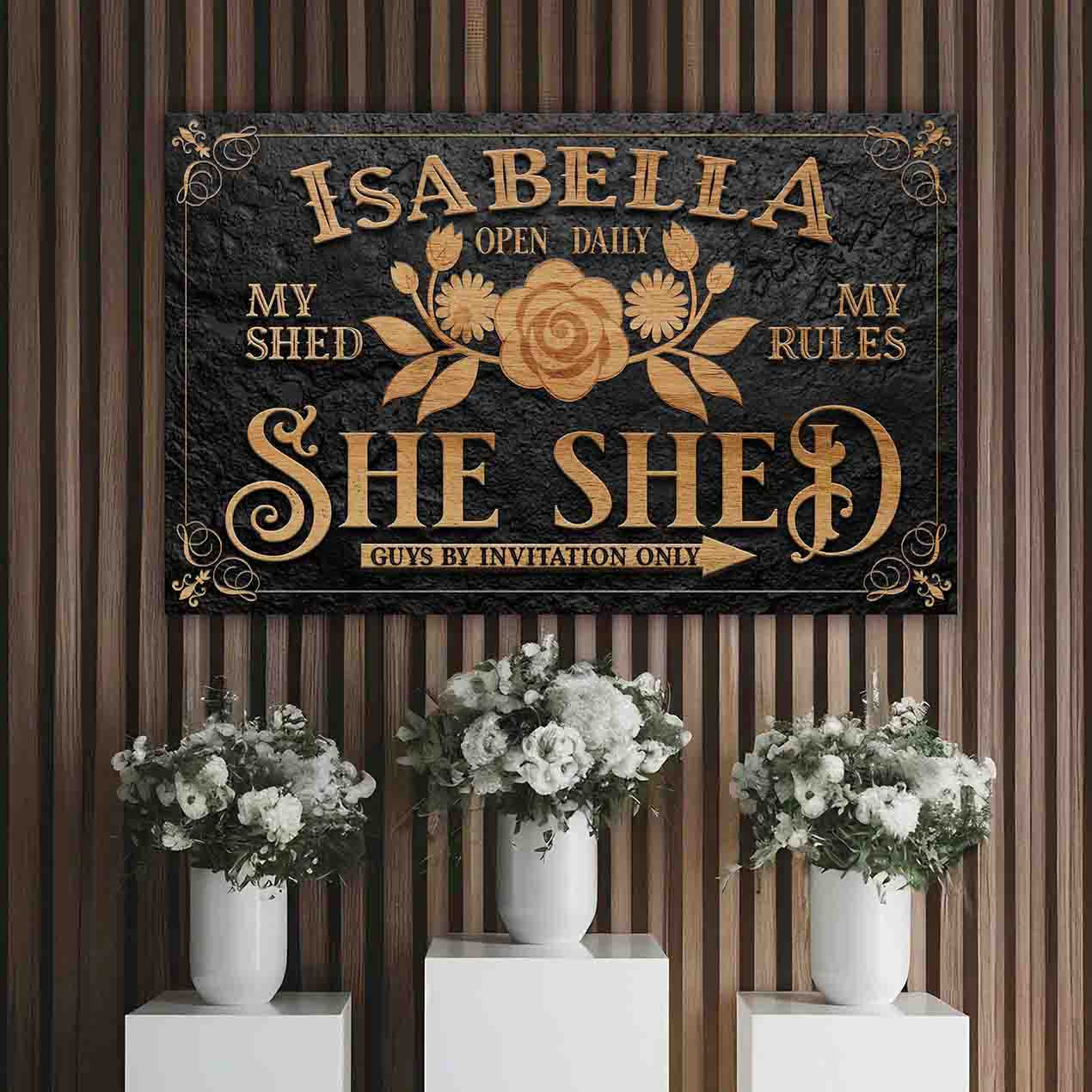 Personalized She Shed Sign V on sale at MyriadMart