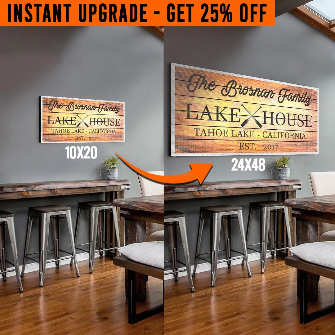 Upgrade Your 'Lake House' PAS 1150 - Style 3 Canvas To 24x48 Inches on sale at MyriadMart