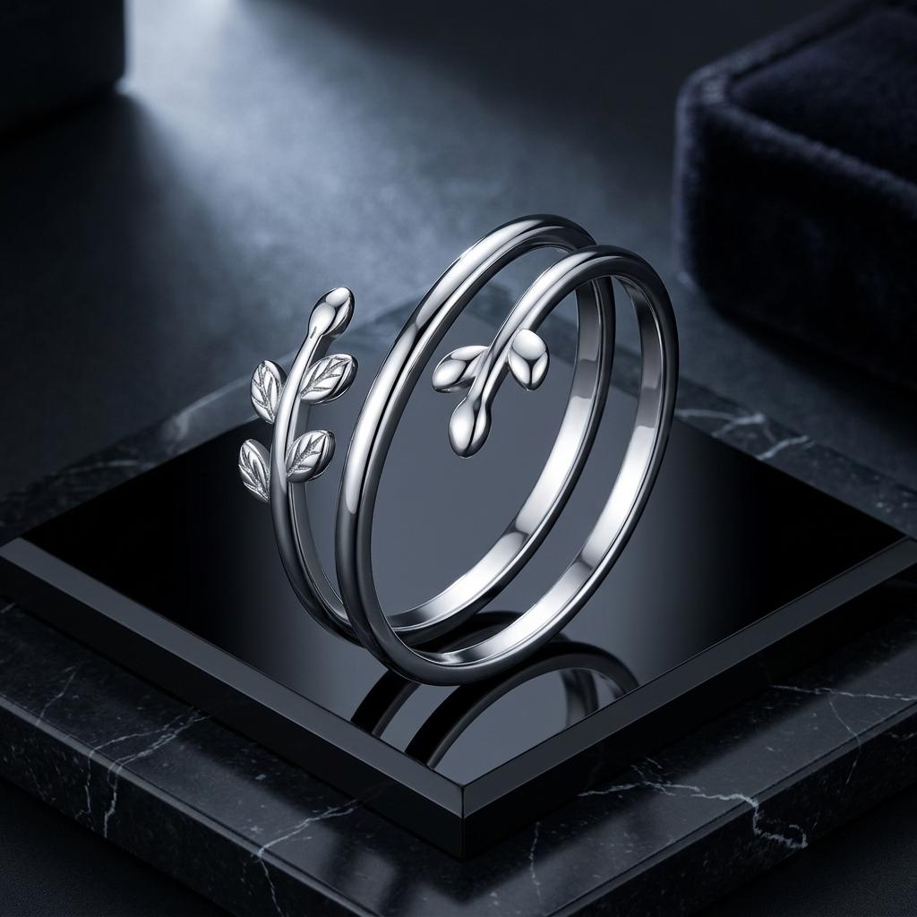925 Sterling Silver Oxidized Ring for Women on sale at MyriadMart