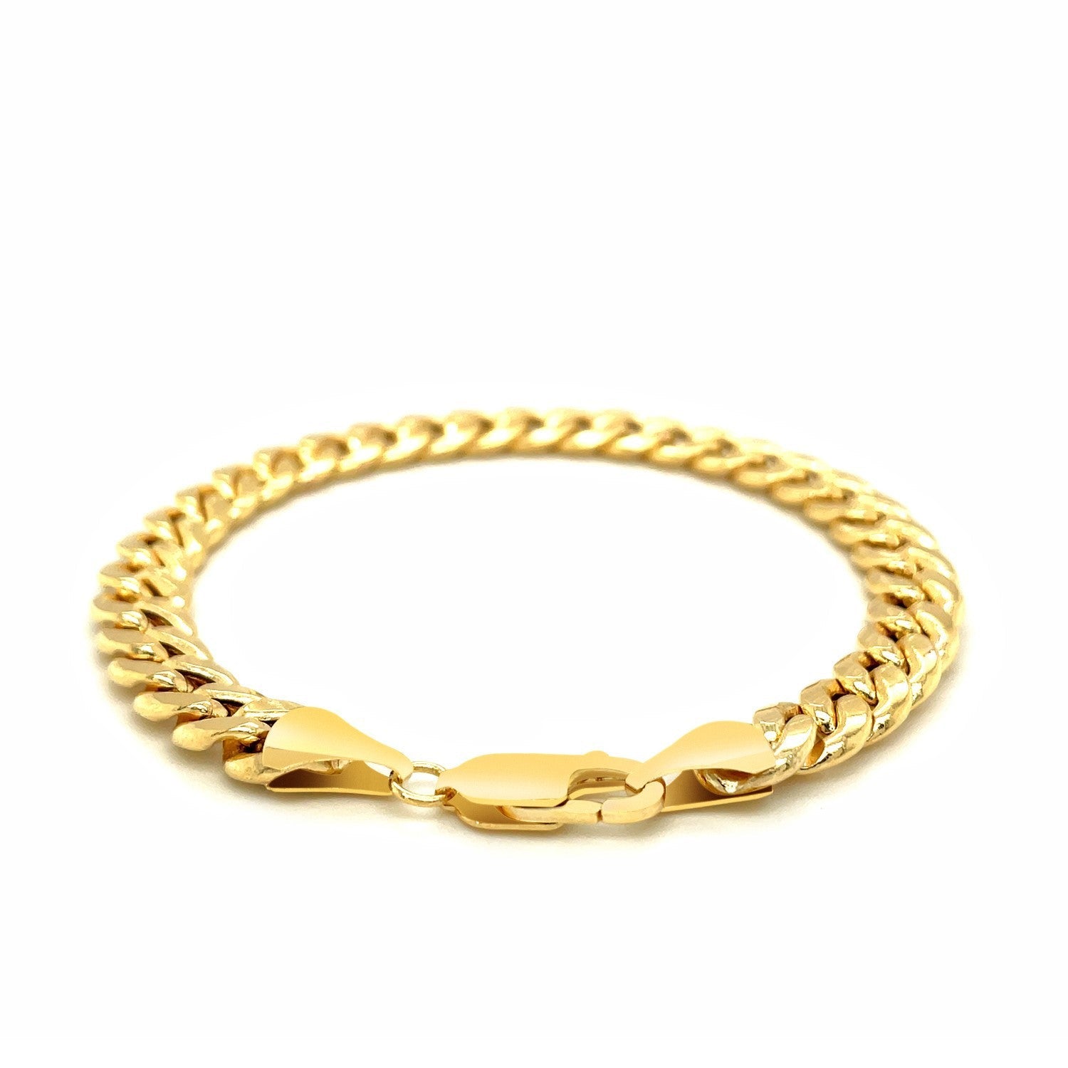 8.0mm 10k Yellow Gold Light Miami Cuban Bracelet on sale at MyriadMart
