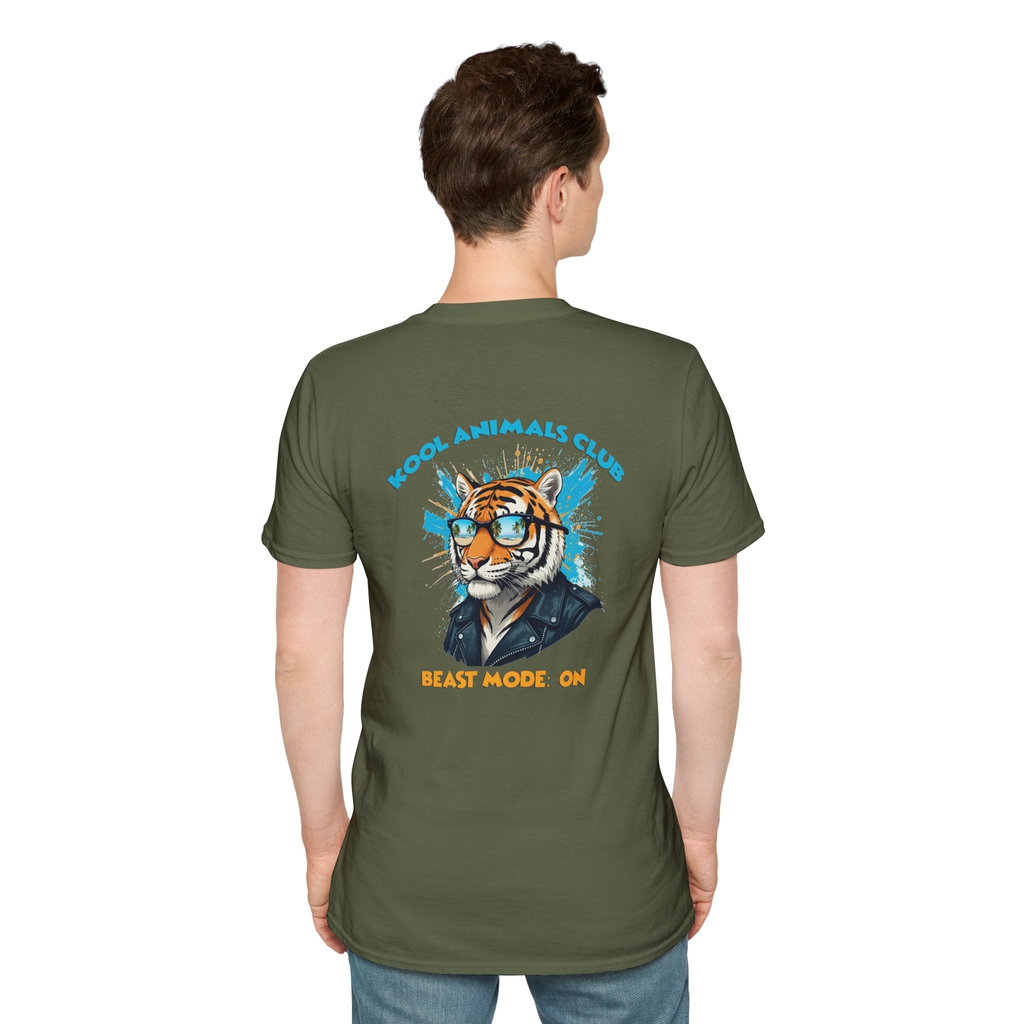 Kool Animals Club Tee, Beast Mode Unisex T-Shirt, Fun Graphic Tee, Animal Lover Gift, Cool Casual Wear, Cool Tiger on sale at MyriadMart