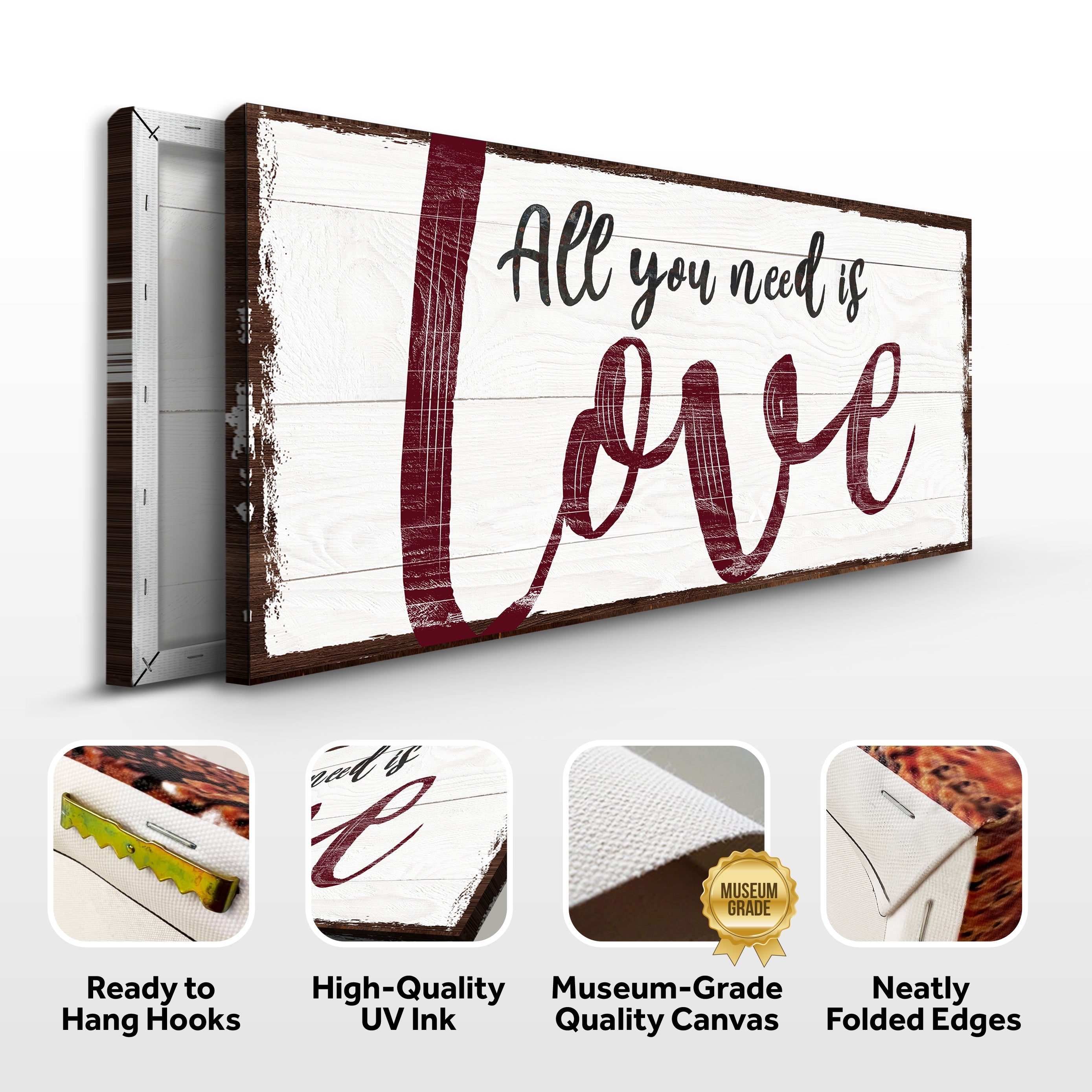 All You Need Is Love Sign on sale at MyriadMart