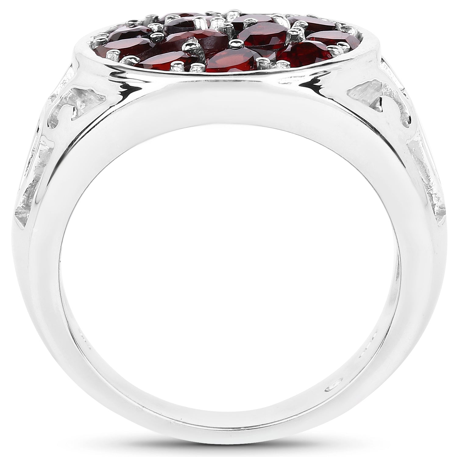 2.34 Carat Genuine Garnet .925 Sterling Silver Ring on sale at MyriadMart