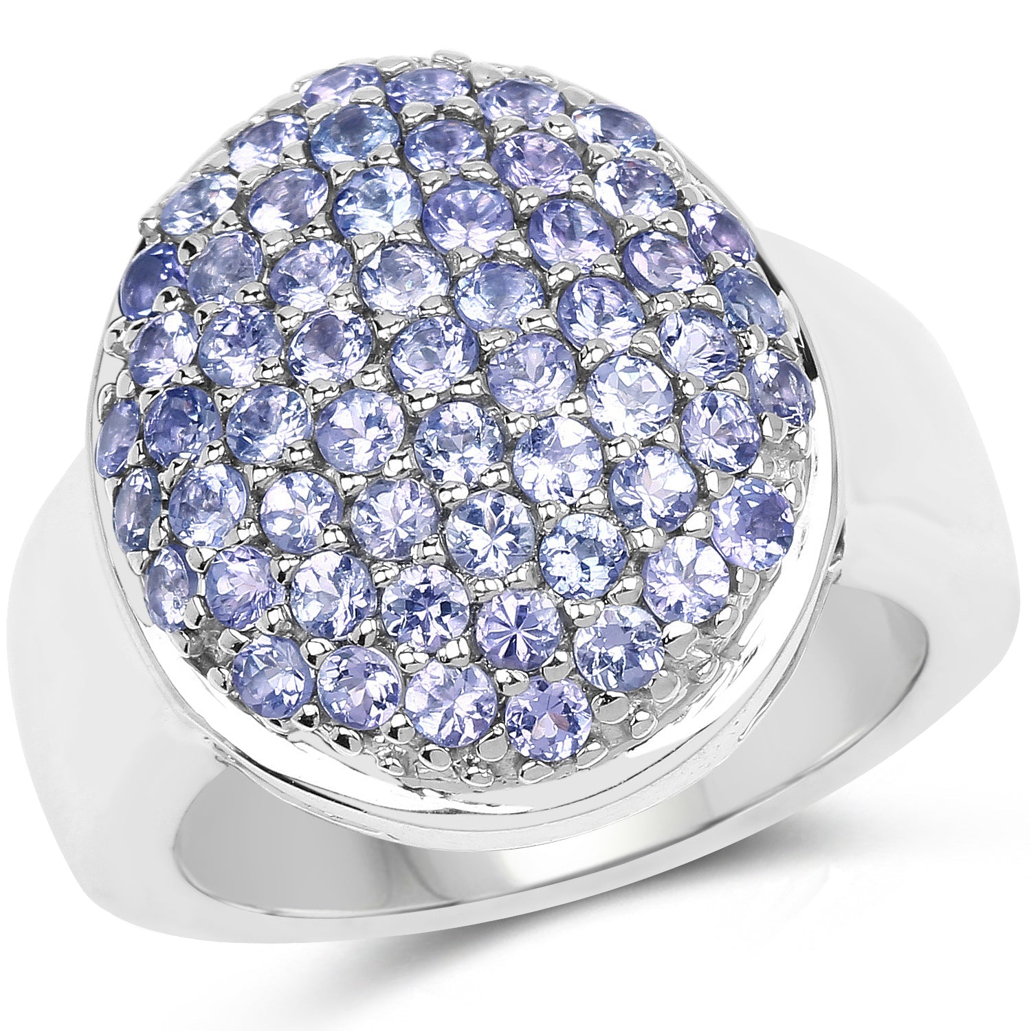 2.00 Carat Genuine Tanzanite .925 Sterling Silver Ring on sale at MyriadMart