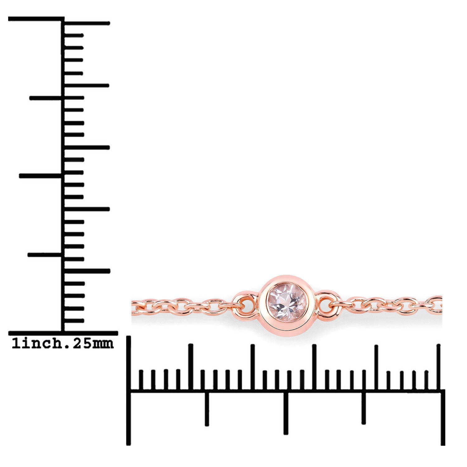 0.45 Carat Genuine Morganite .925 Sterling Silver Bracelet on sale at MyriadMart