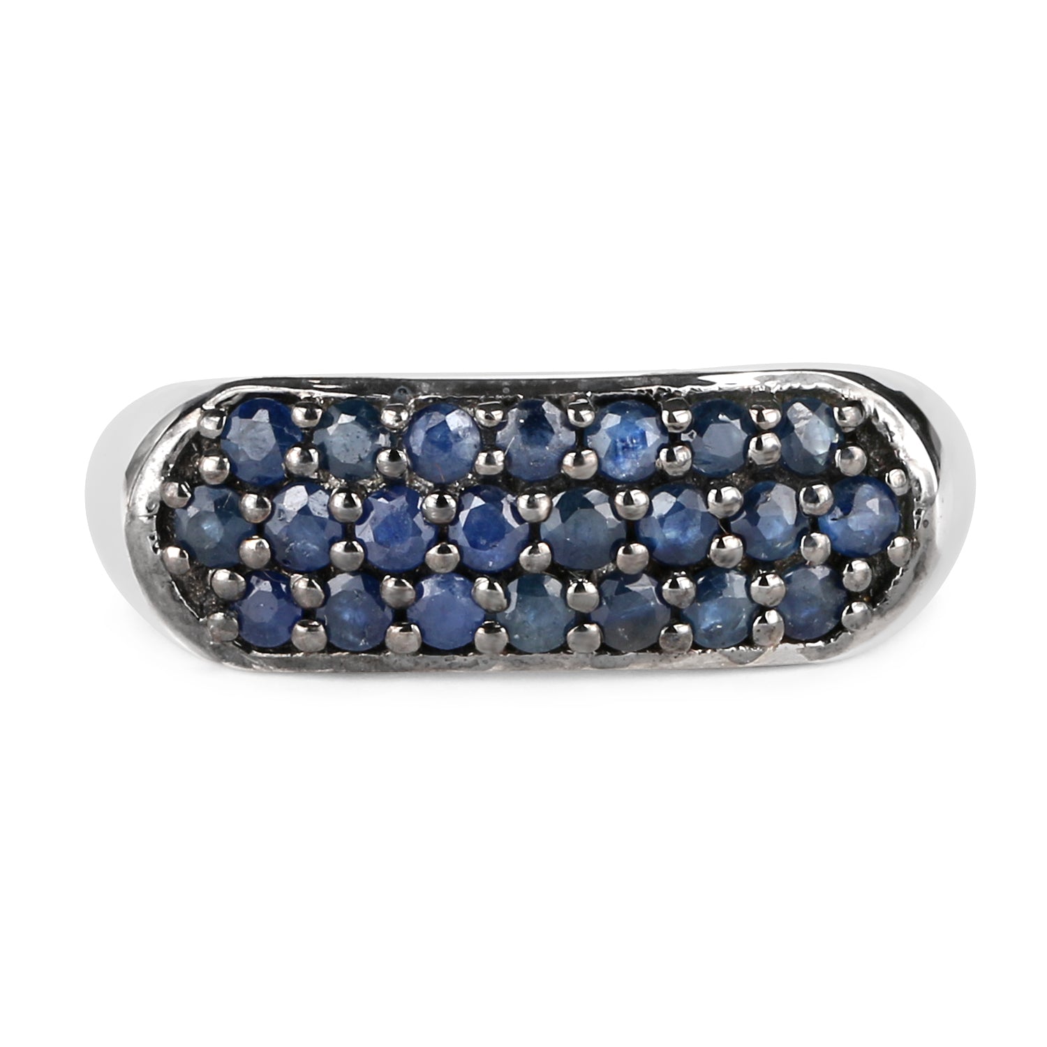 0.99 Carat Genuine Blue Sapphire .925 Sterling Silver Ring on sale at MyriadMart