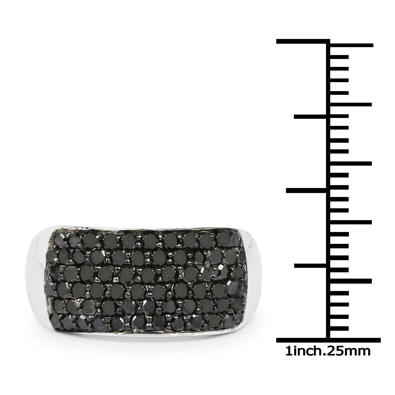 1.21 Carat Genuine Black Diamond .925 Sterling Silver Ring on sale at MyriadMart