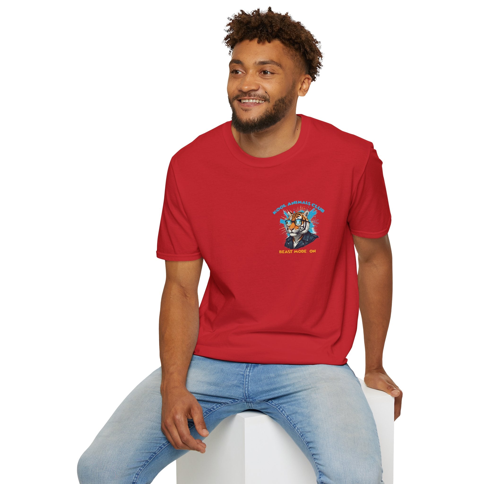 Kool Animals Club Tee, Beast Mode Unisex T-Shirt, Fun Graphic Tee, Animal Lover Gift, Cool Casual Wear, Cool Tiger on sale at MyriadMart