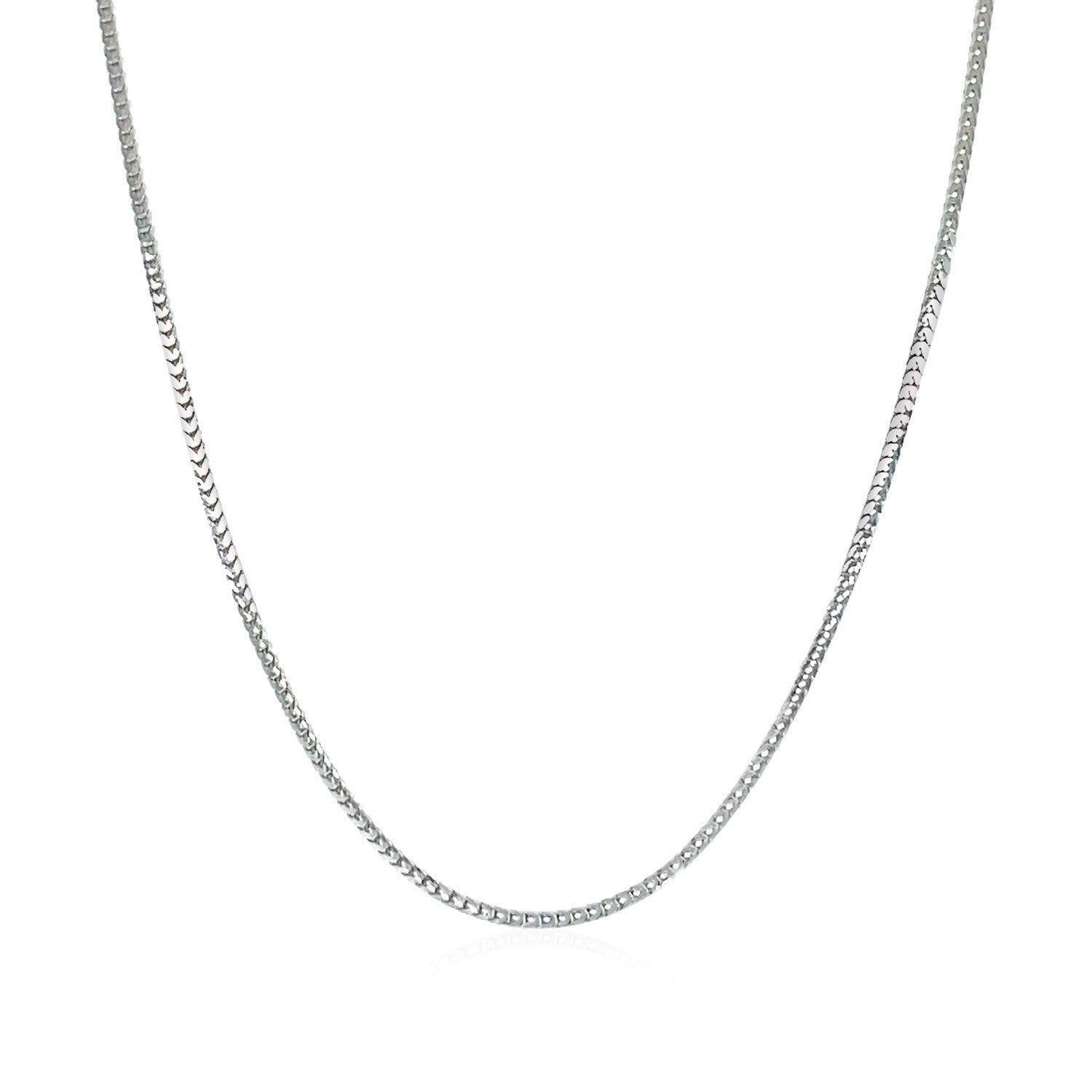 14k White Gold Franco Chain 0.9mm on sale at MyriadMart
