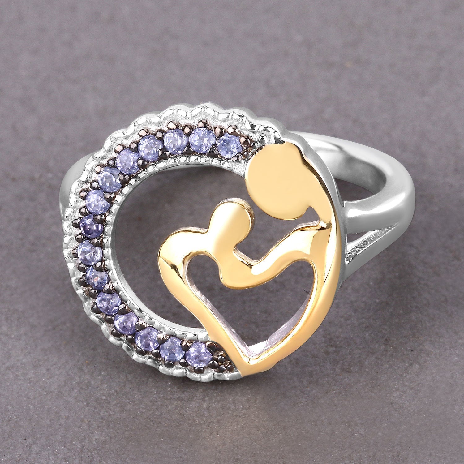 0.28 Carat Genuine Tanzanite .925 Sterling Silver Ring on sale at MyriadMart