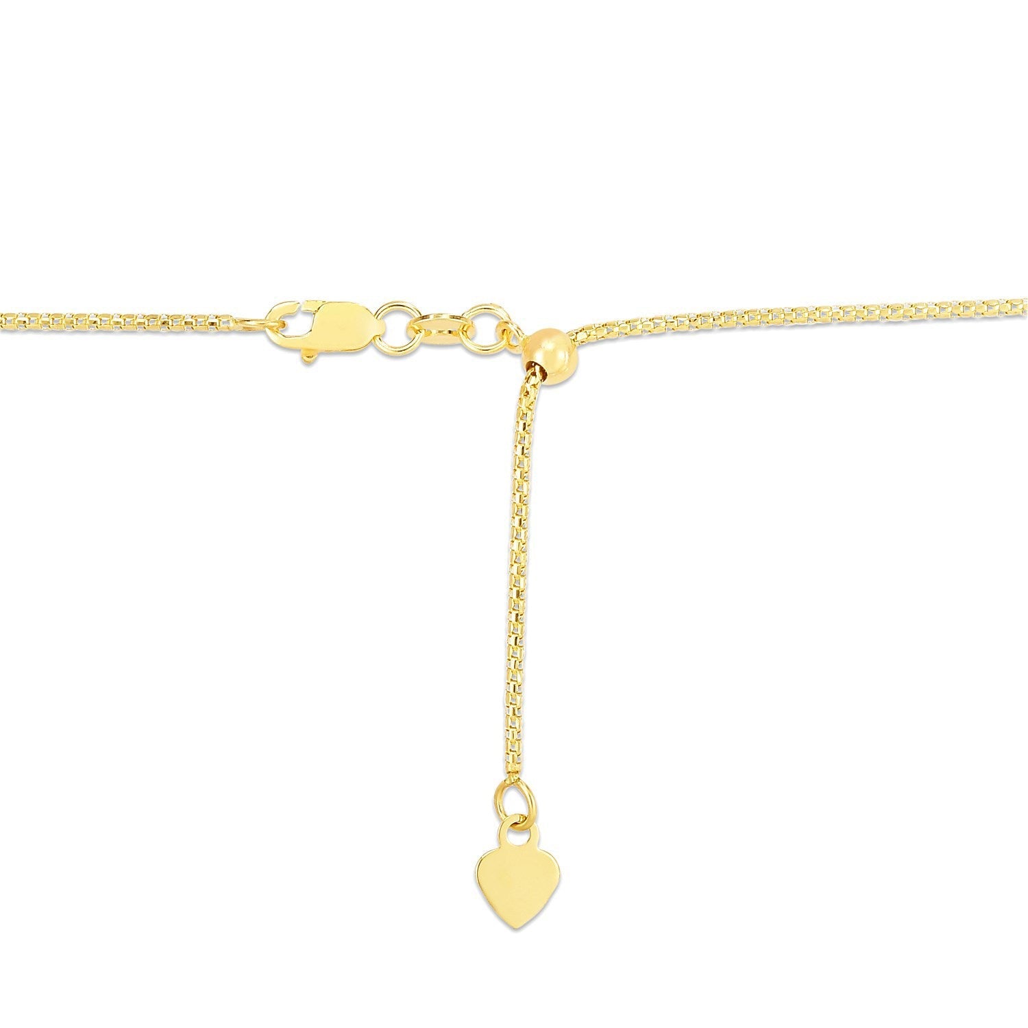 14k Yellow Gold Adjustable Popcorn Chain 1.3mm on sale at MyriadMart