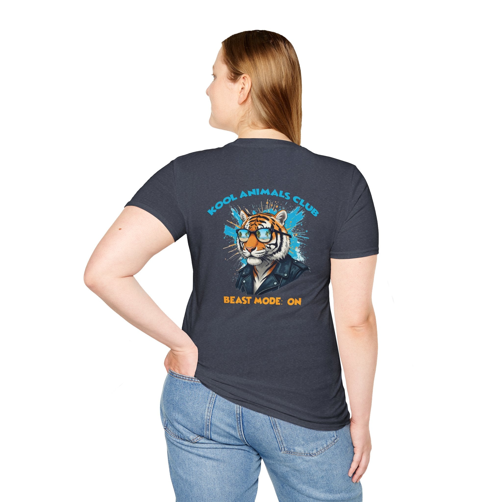Kool Animals Club Tee, Beast Mode Unisex T-Shirt, Fun Graphic Tee, Animal Lover Gift, Cool Casual Wear, Cool Tiger on sale at MyriadMart