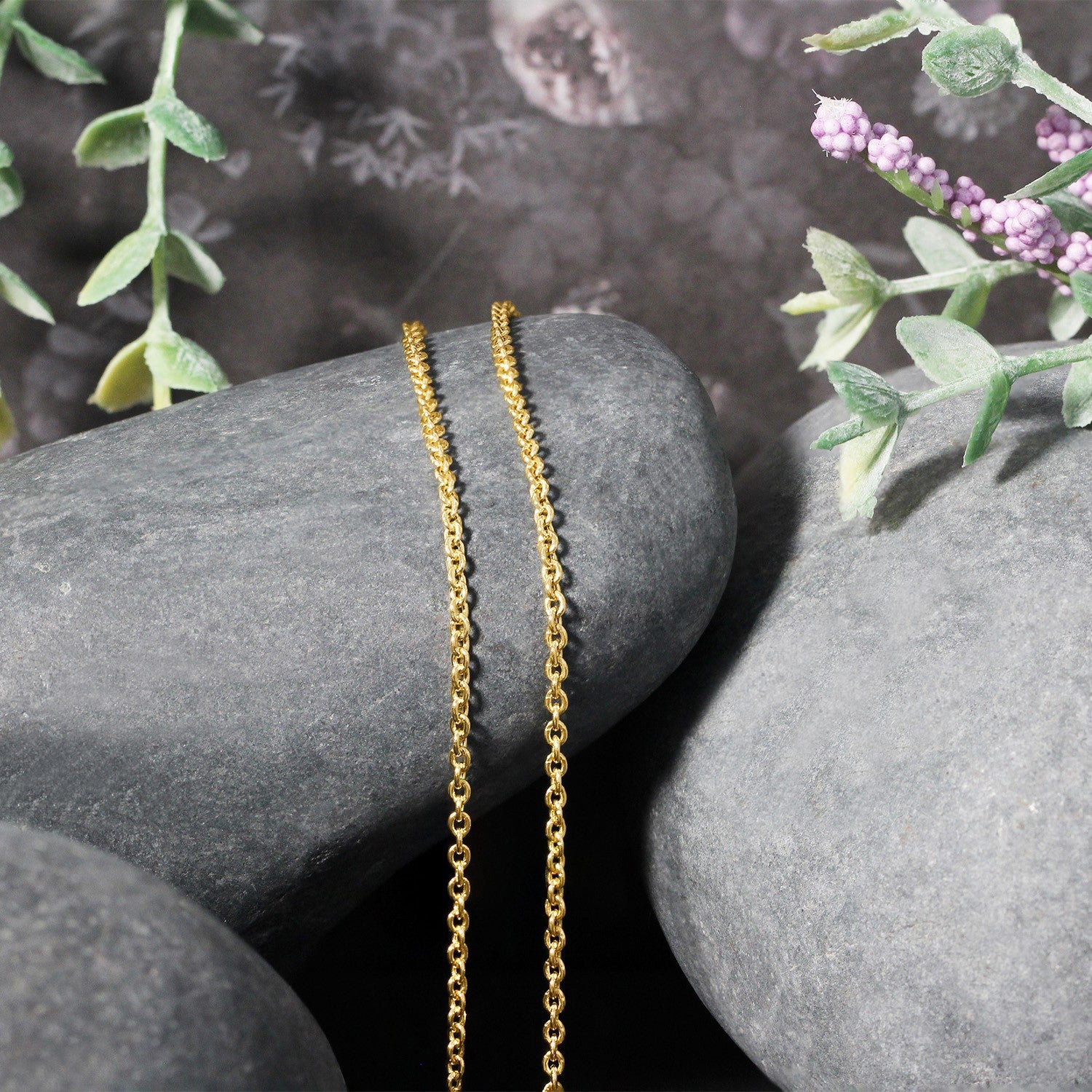 14k Yellow Gold Forsantina Lite Cable Link Chain 1.9mm on sale at MyriadMart