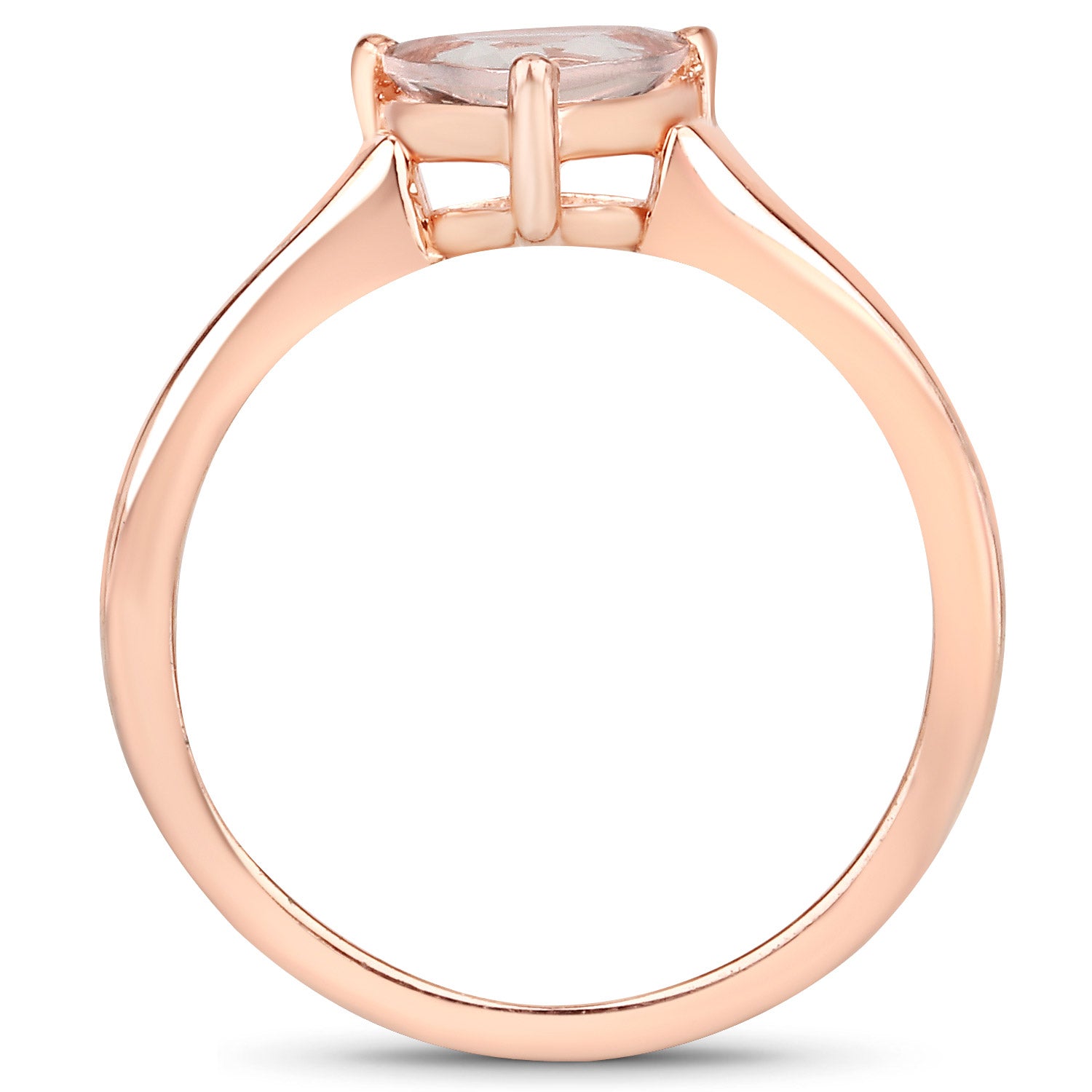 0.90 Carat Genuine Morganite .925 Sterling Silver Ring on sale at MyriadMart