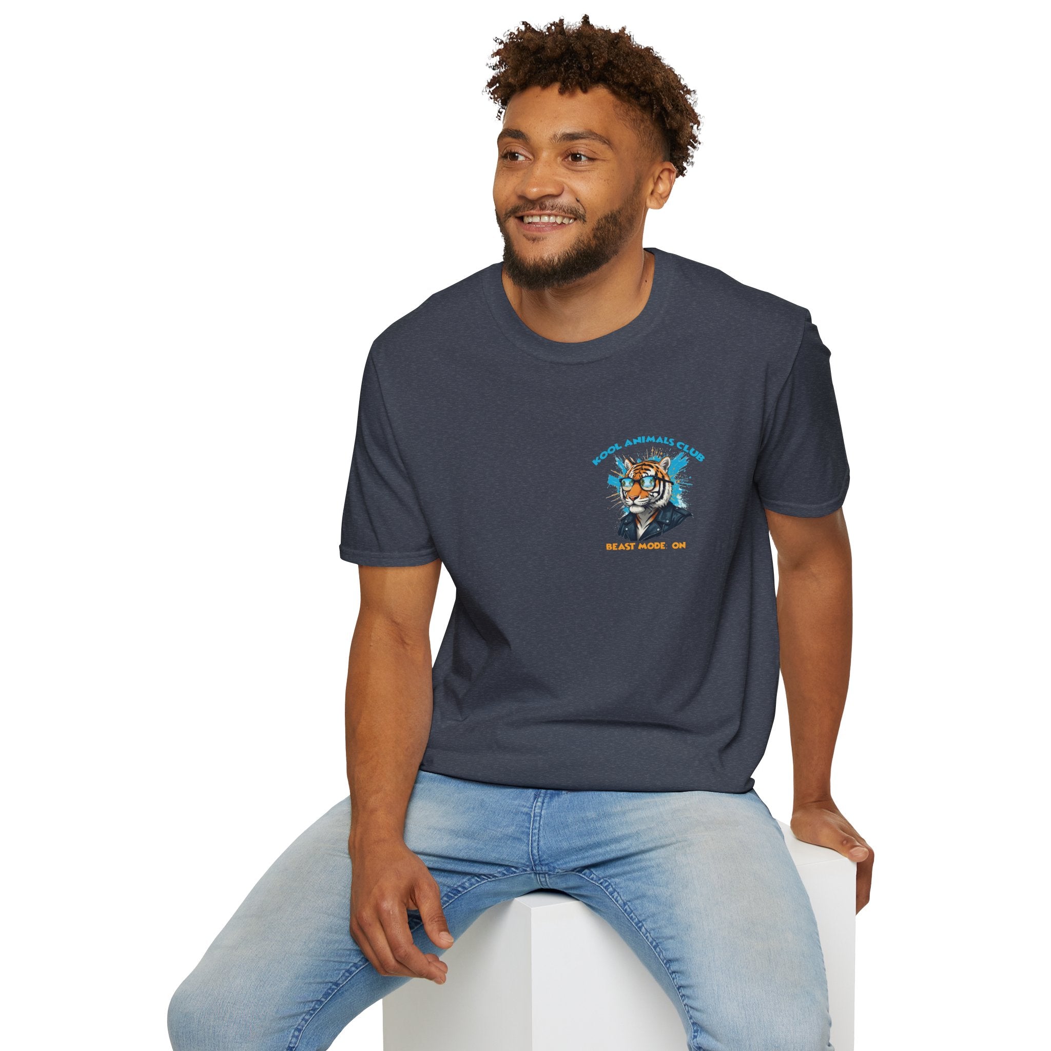 Kool Animals Club Tee, Beast Mode Unisex T-Shirt, Fun Graphic Tee, Animal Lover Gift, Cool Casual Wear, Cool Tiger on sale at MyriadMart