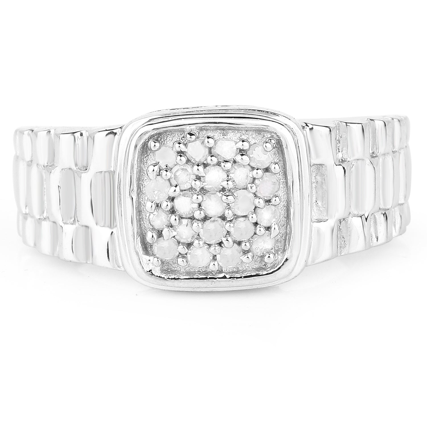0.25 Carat Genuine White Diamond .925 Sterling Silver Ring on sale at MyriadMart
