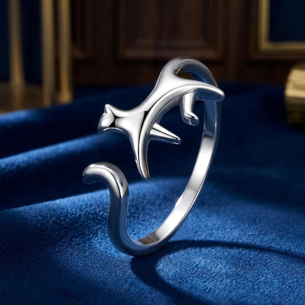 925 Sterling Silver Oxidized Ring for Women on sale at MyriadMart