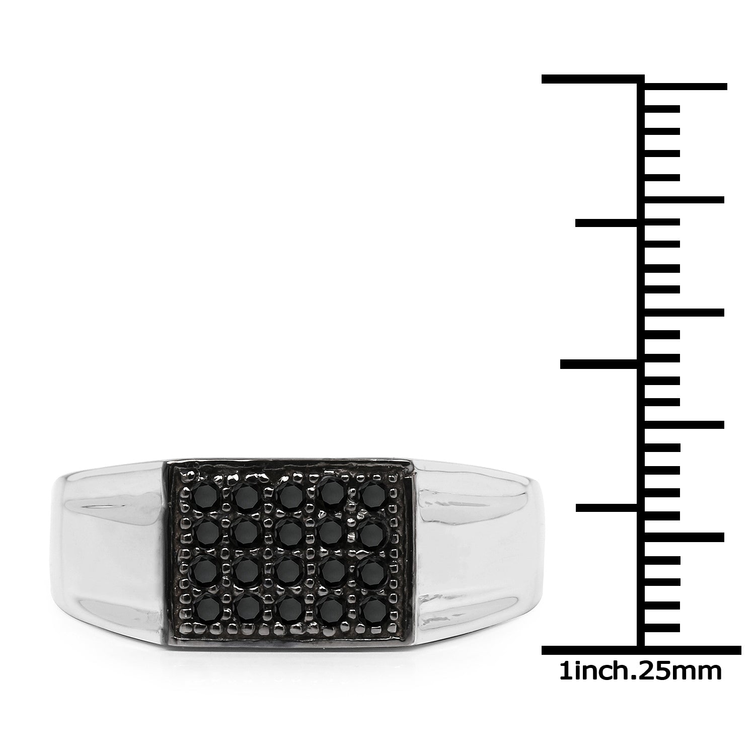 0.30 Carat Genuine Black Diamond .925 Sterling Silver Ring on sale at MyriadMart