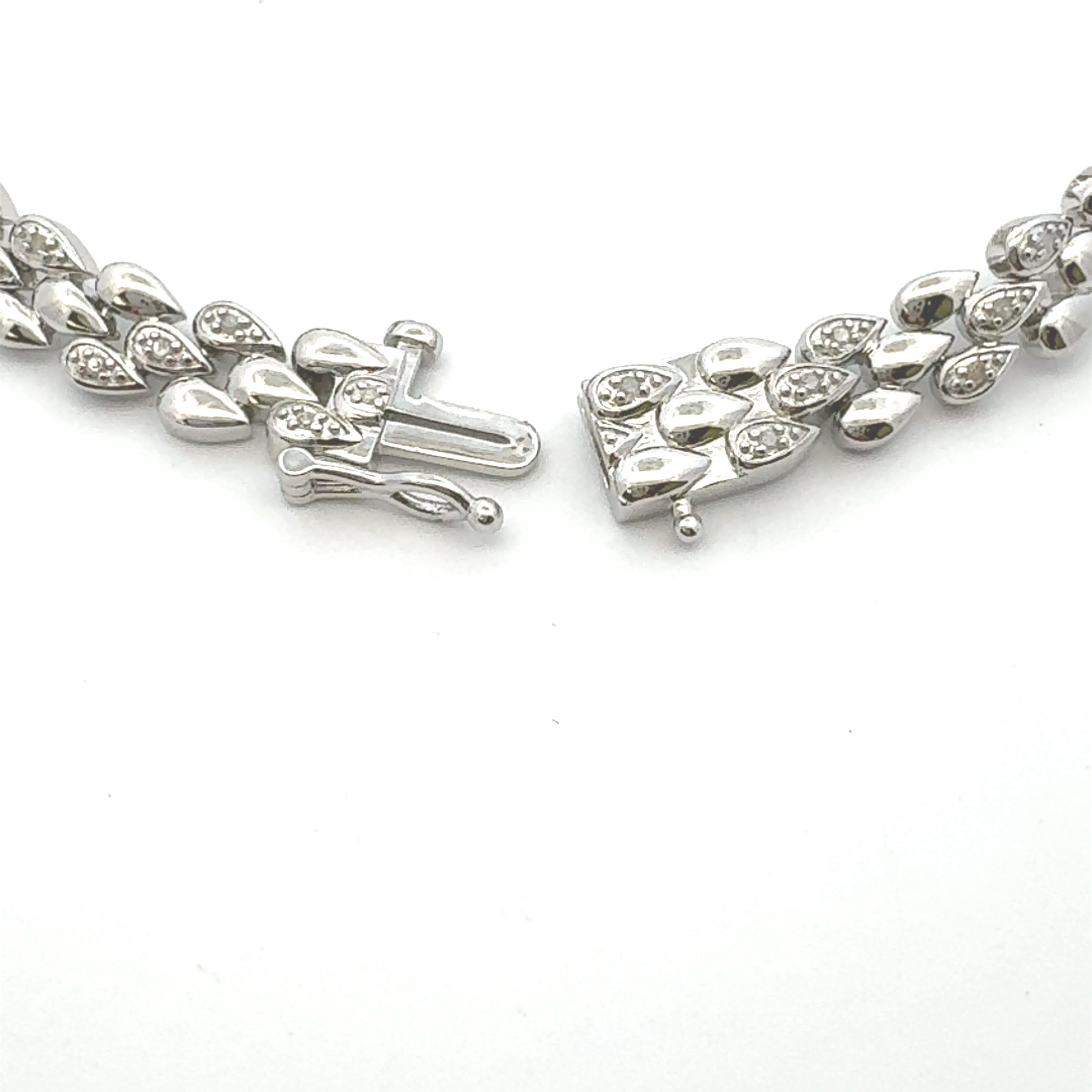 Genuine .25ct Diamond Tennis Bracelet Sterling Silver on sale at MyriadMart