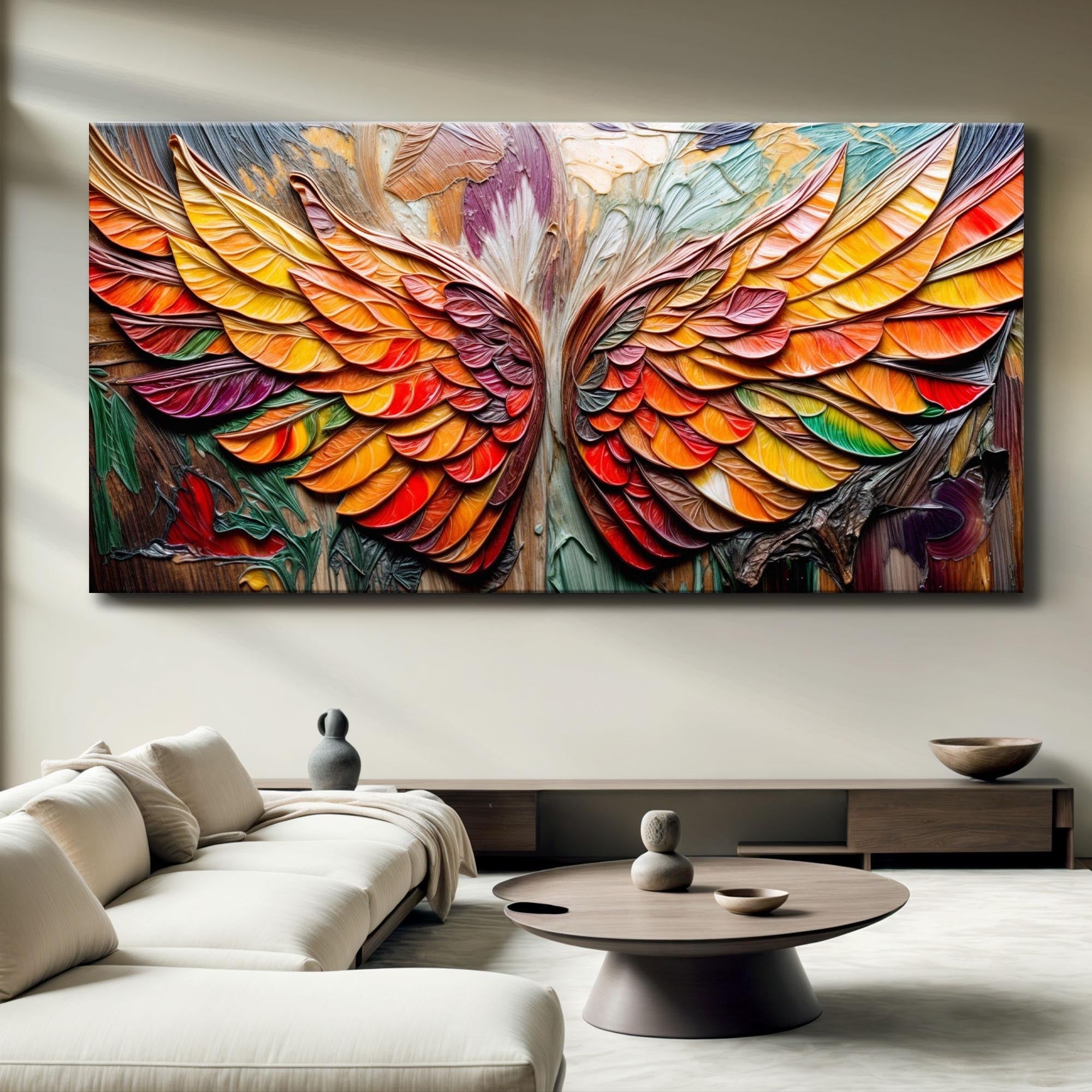 Wings Of Ascension Impasto Wall Art on sale at MyriadMart