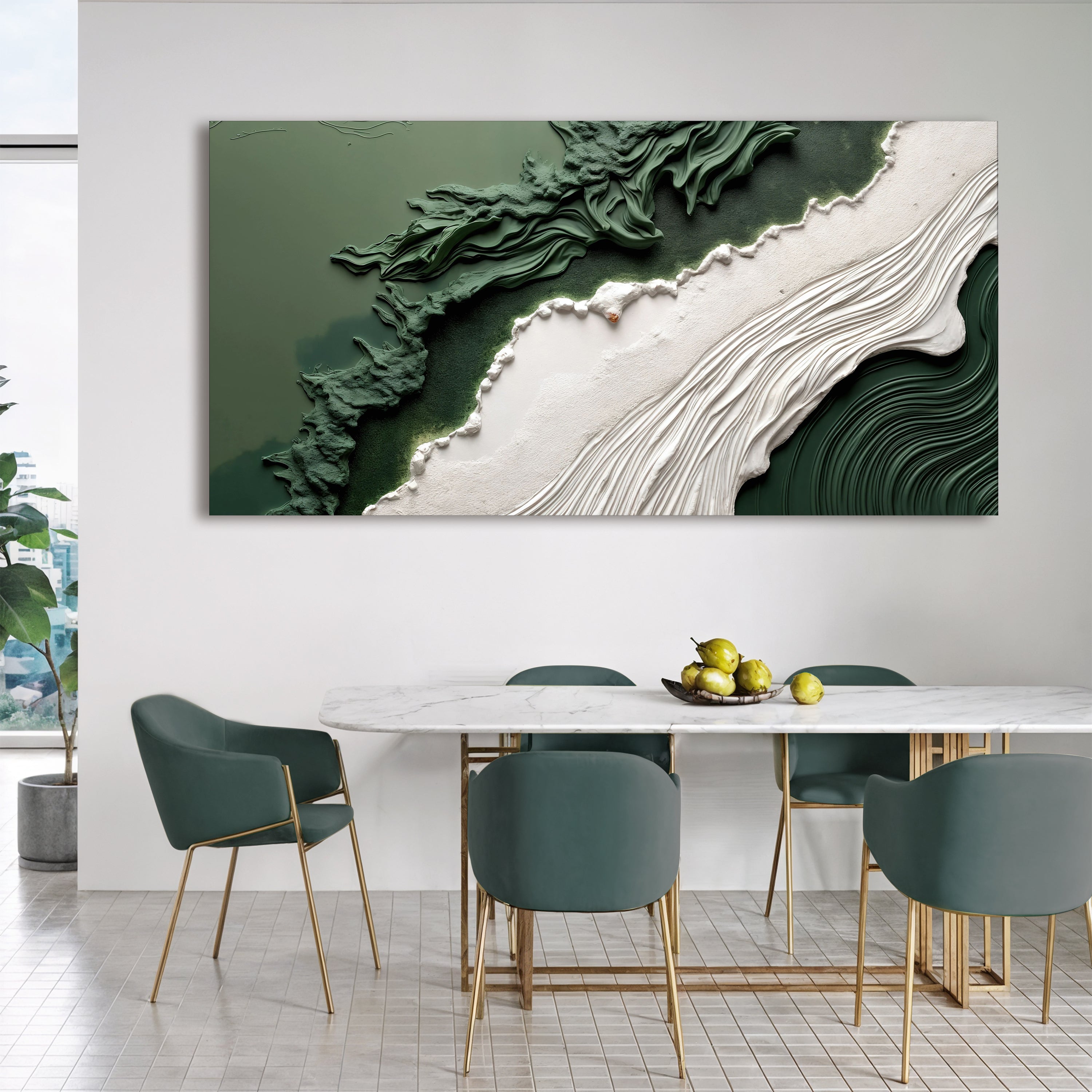 Green Rivers Abstract Wall Art VI on sale at MyriadMart