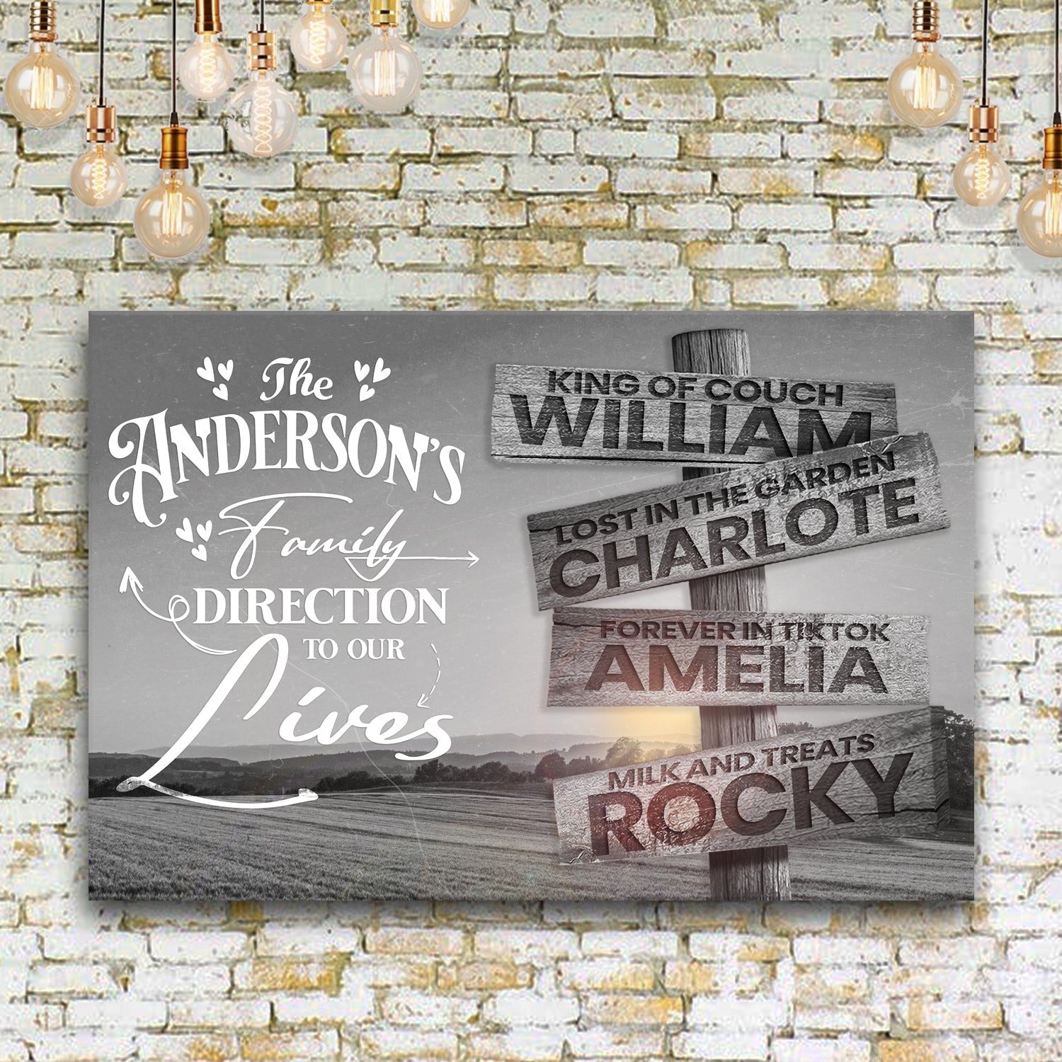 Direction Of Our Lives Family Farm Names Sign III on sale at MyriadMart