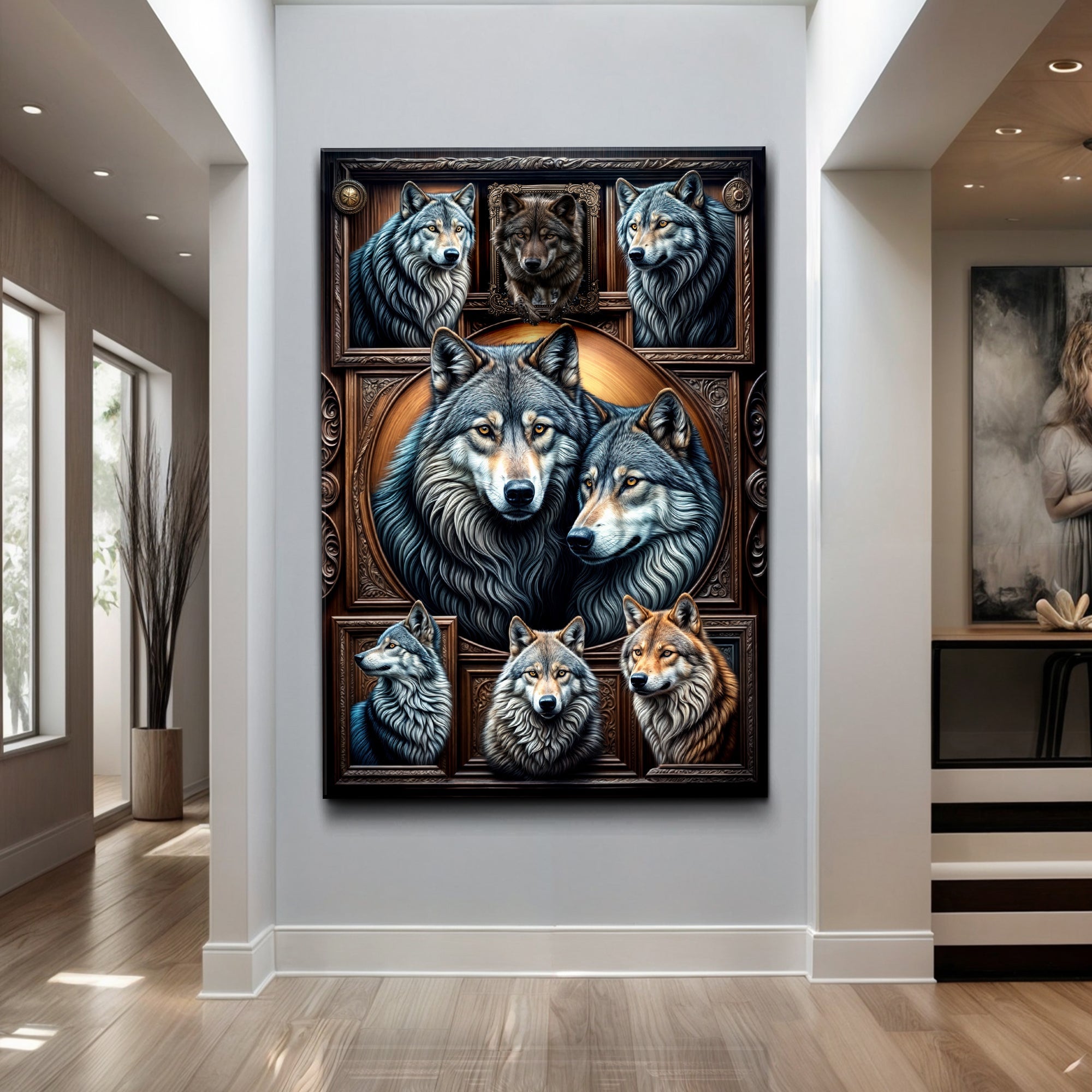 3D Wolf Collage Wall Art III on sale at MyriadMart