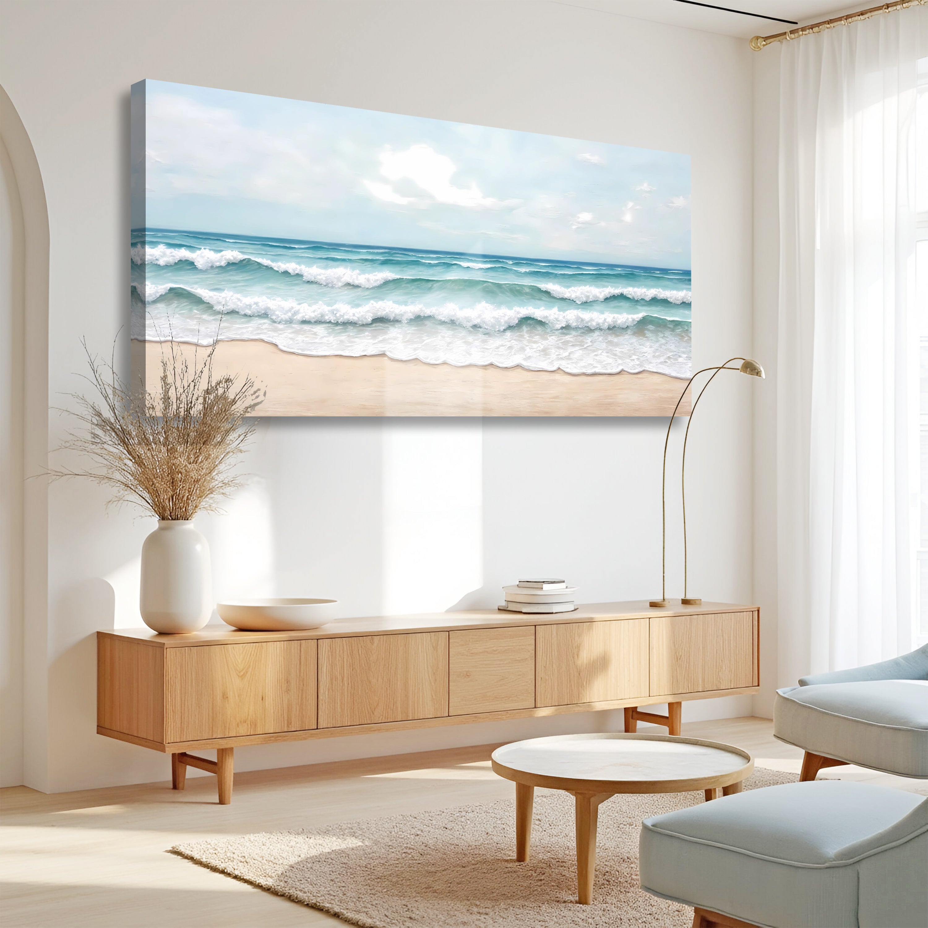 Serene Ocean Wave Coastal Wall Art on sale at MyriadMart