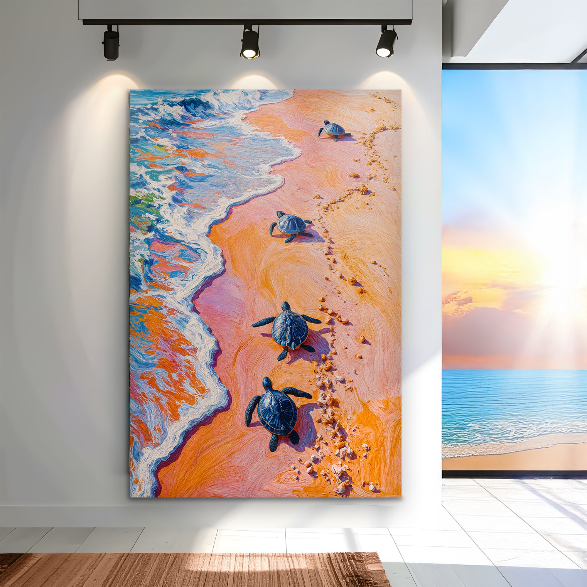 Turtles' Journey To The Sea Wall Art on sale at MyriadMart