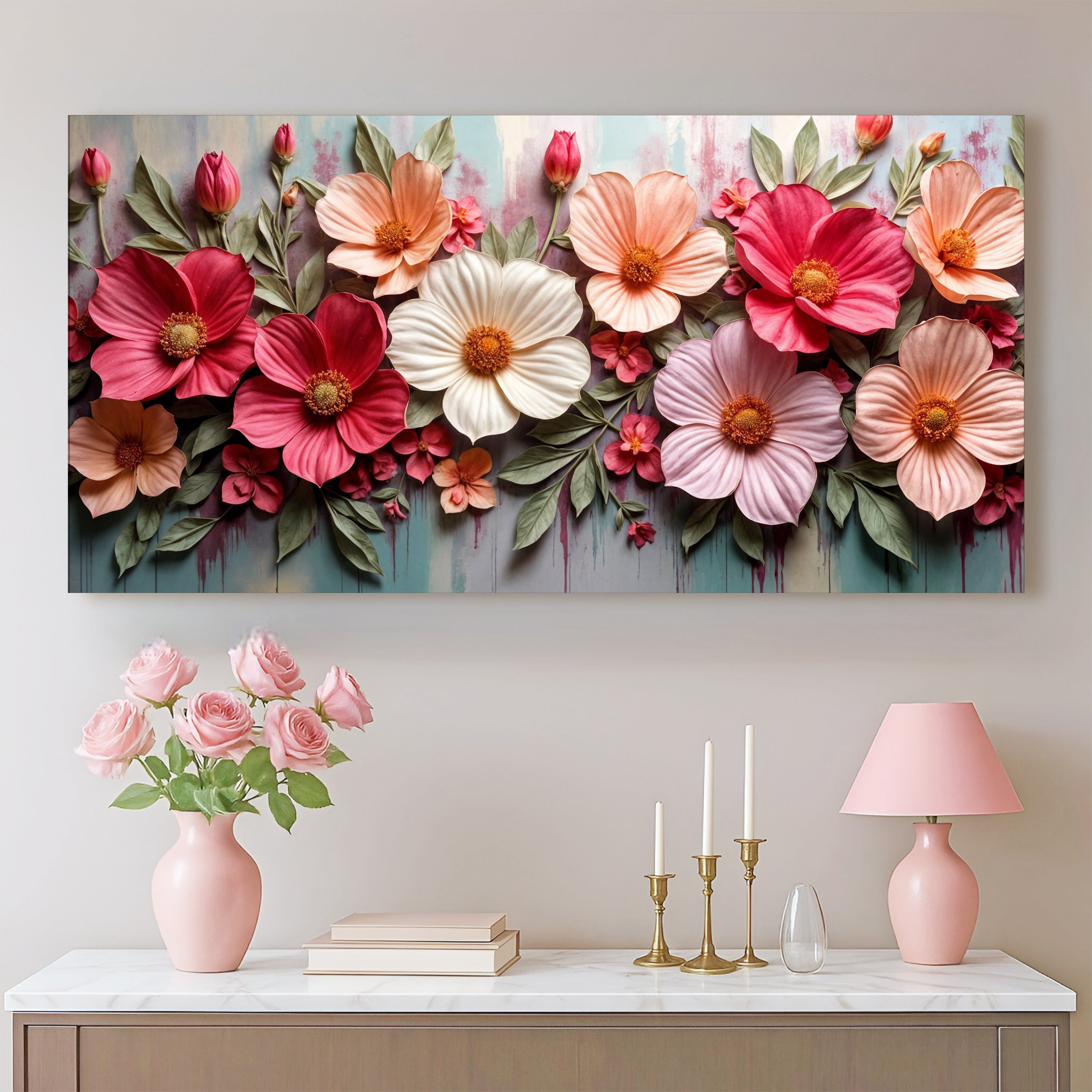 Colorful Floral Realistic Wall Art II on sale at MyriadMart