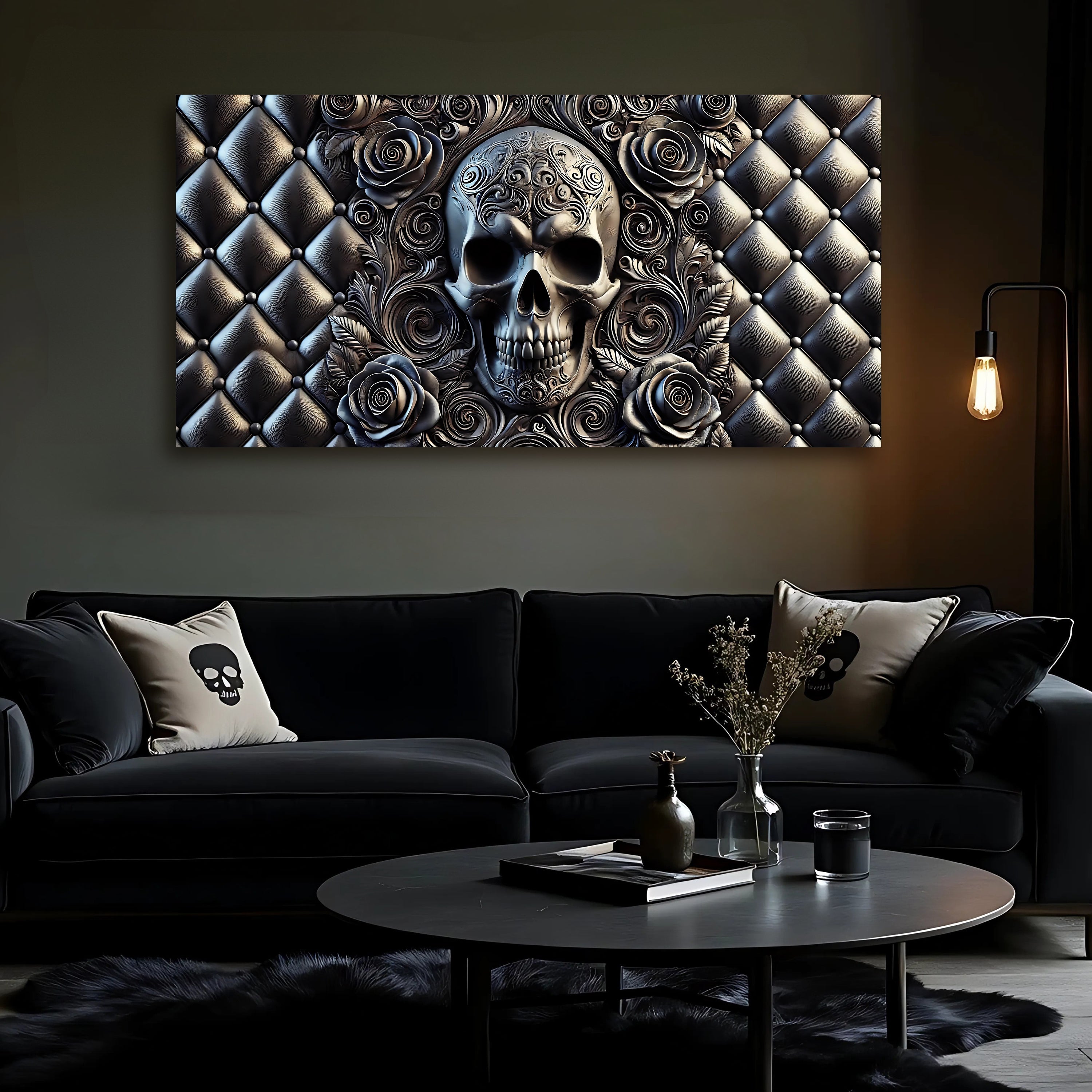 3D Rose And Skull Wall Art IV on sale at MyriadMart