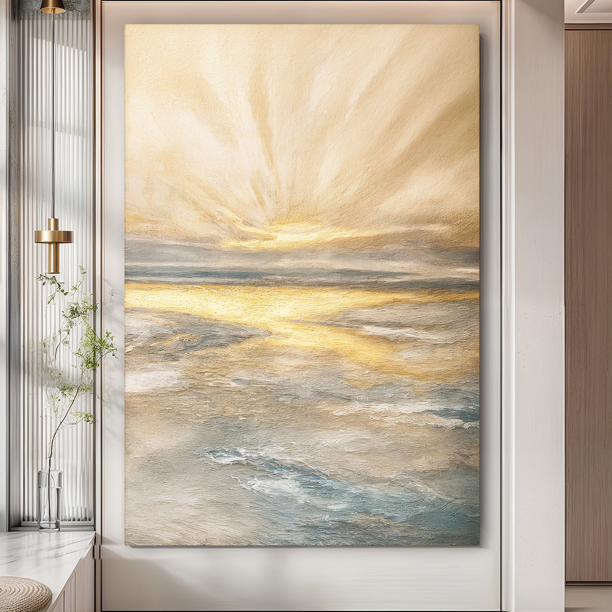 Abstract Sunrise By The Lakeside Wall Art on sale at MyriadMart
