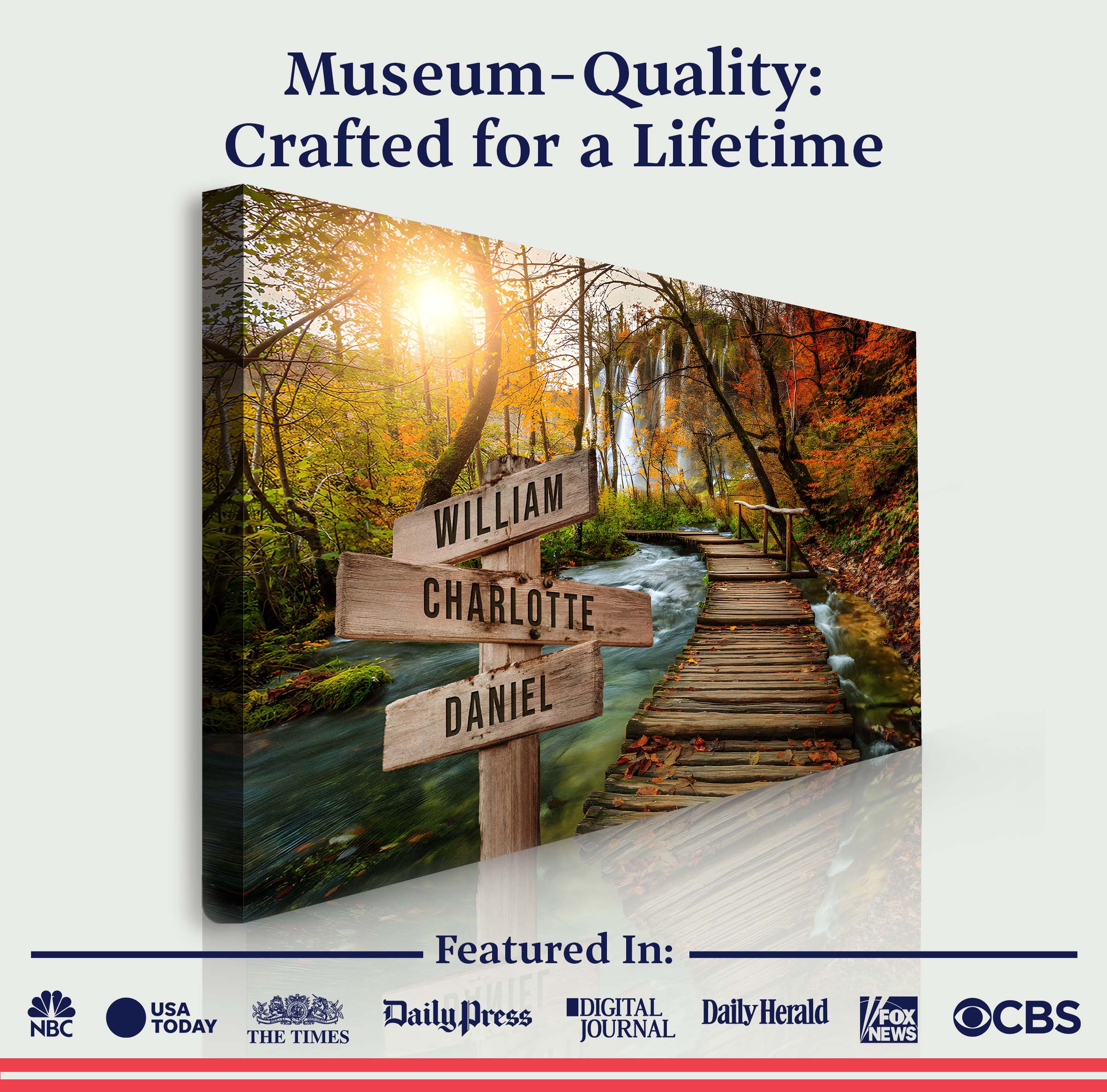 To The Woods Family Names Sign on sale at MyriadMart