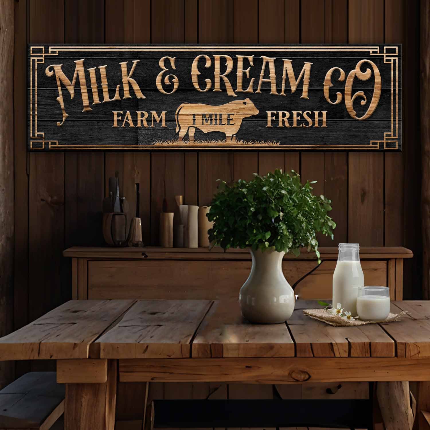 Milk And Cream Co Farm Fresh Sign on sale at MyriadMart