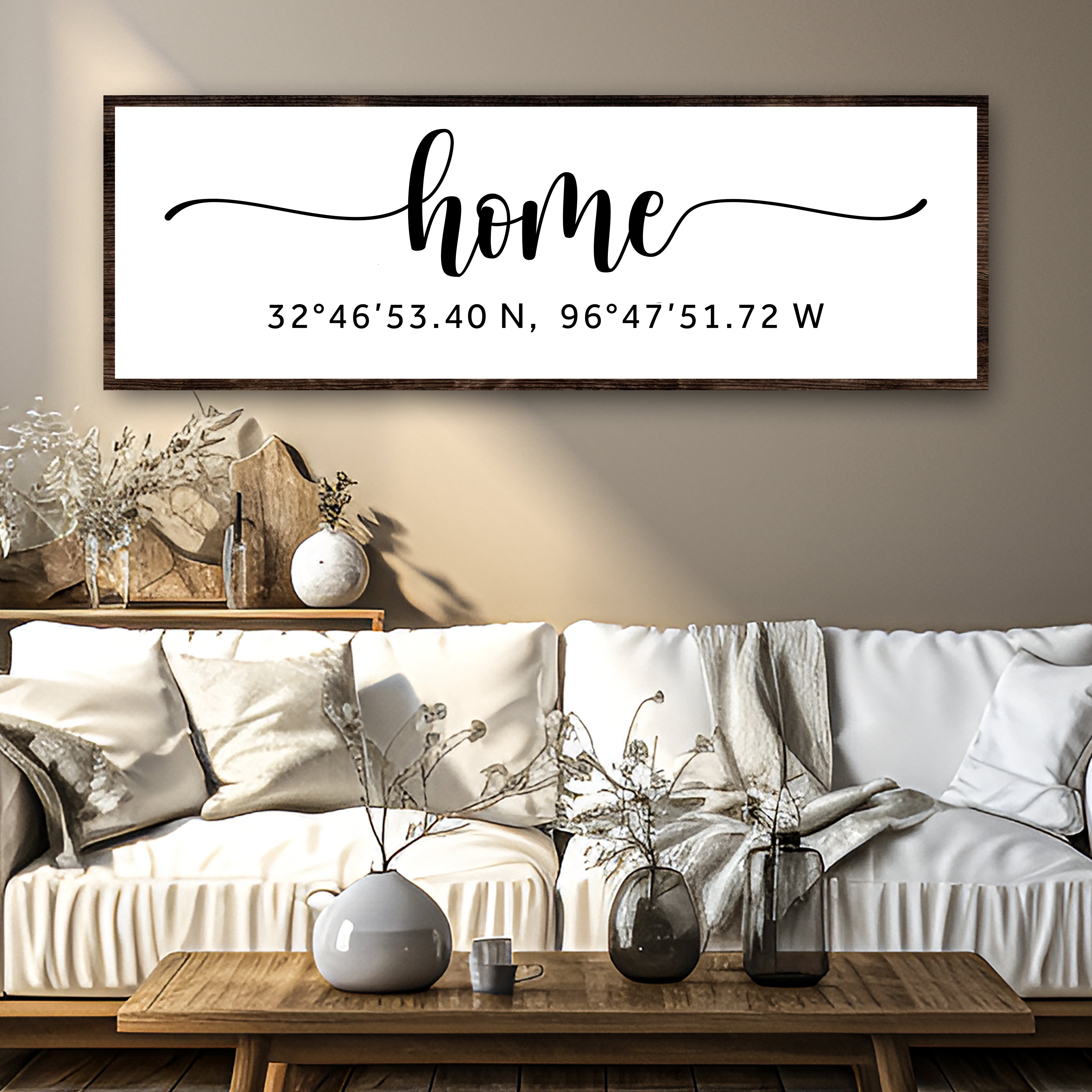 Family Home Coordinates Sign on sale at MyriadMart