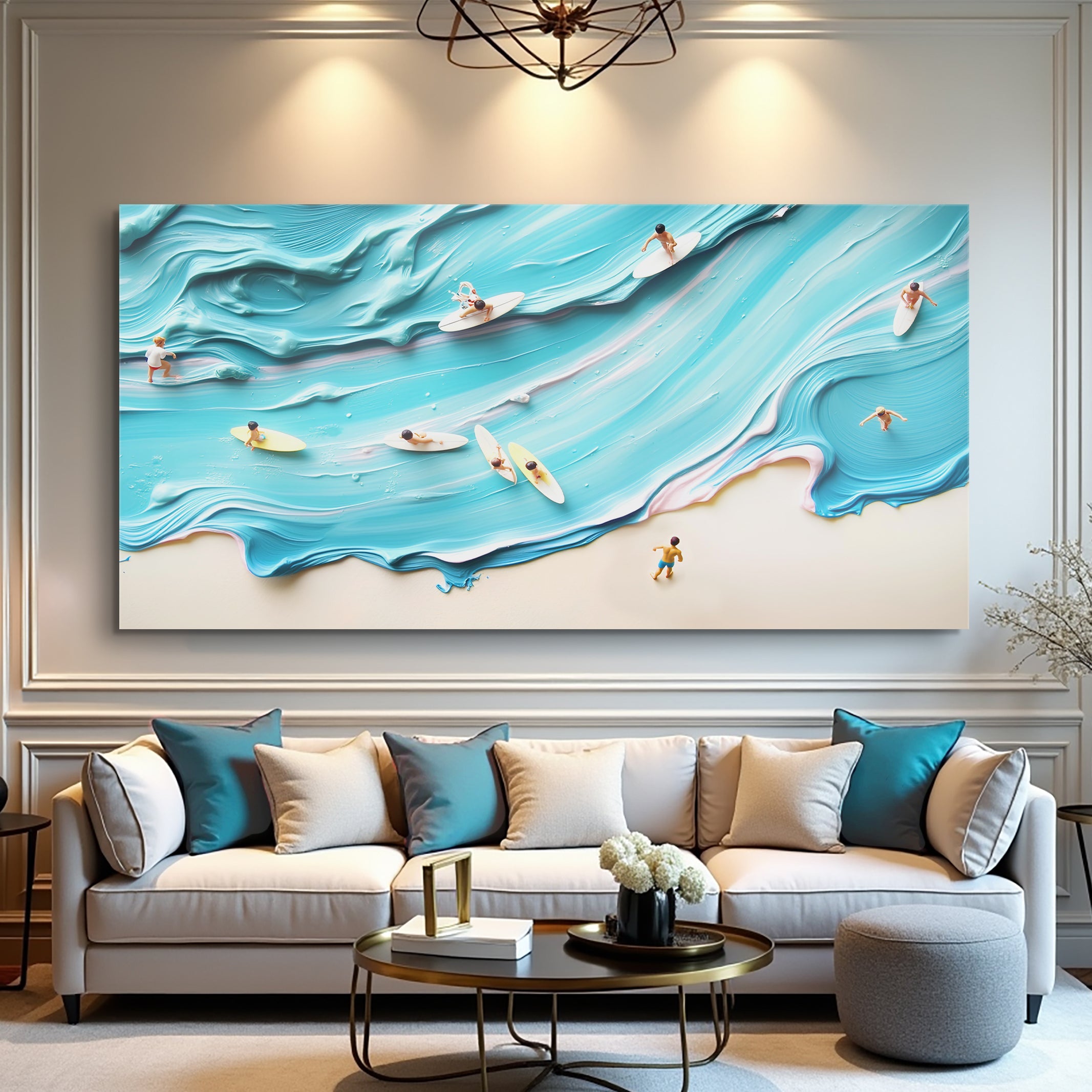 Abstract Aerial View Beach Wall Art on sale at MyriadMart