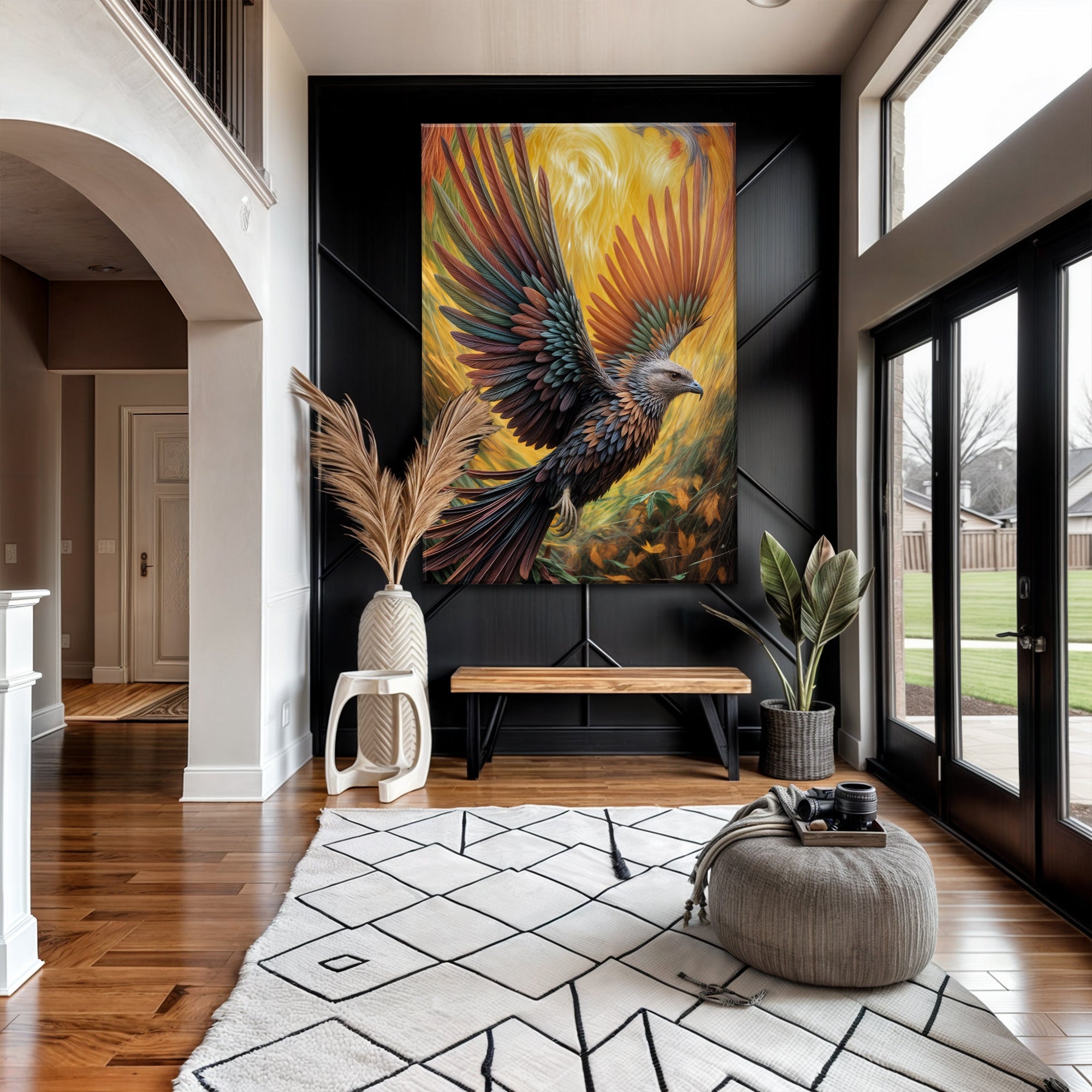 Flight Of Fancy Bird Impasto Wall Art on sale at MyriadMart