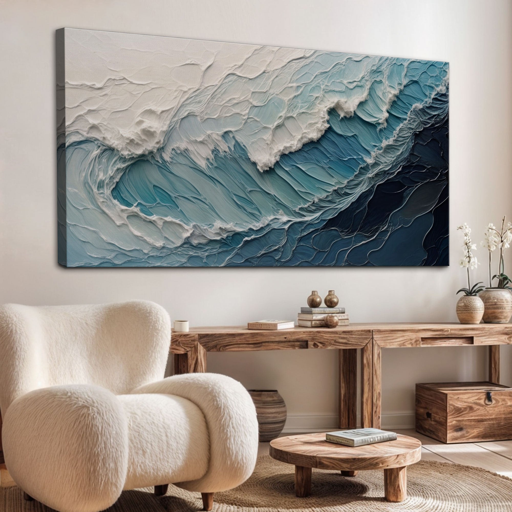 Ocean's Embrace Seascape Impasto Wall Art on sale at MyriadMart