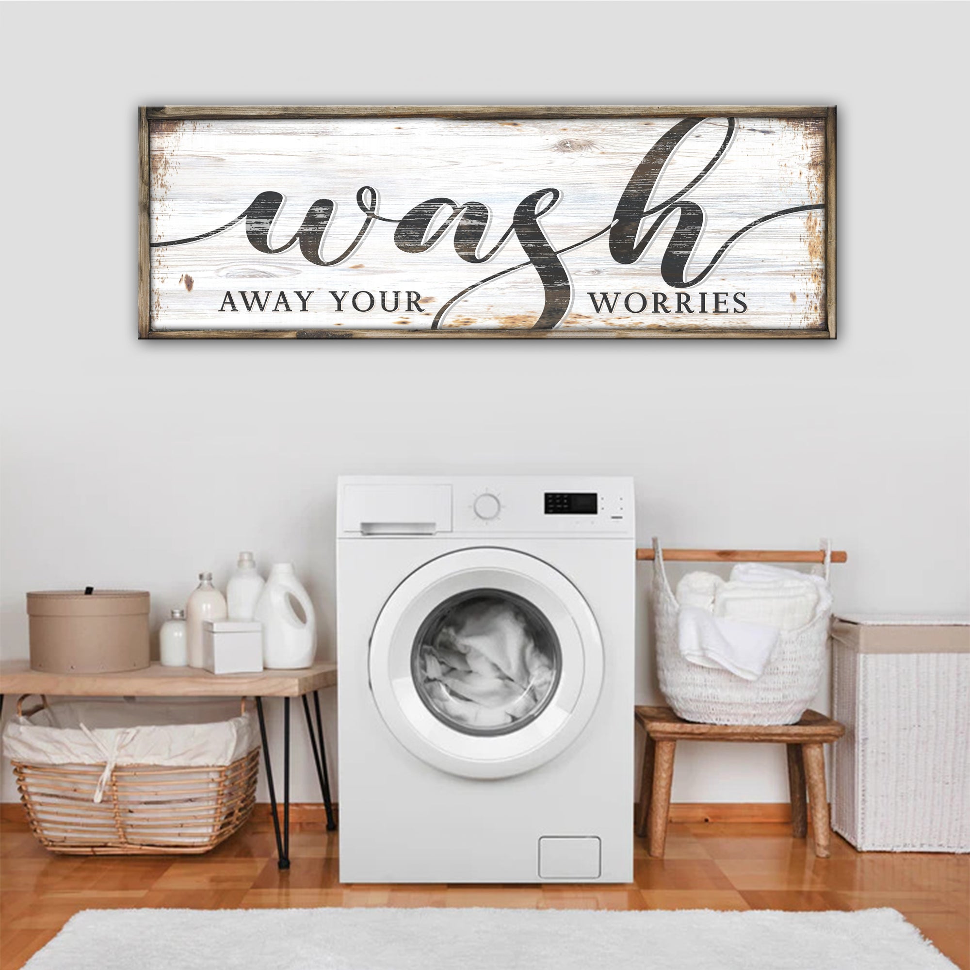 Wash Away Your Worries Bathroom Sign II on sale at MyriadMart