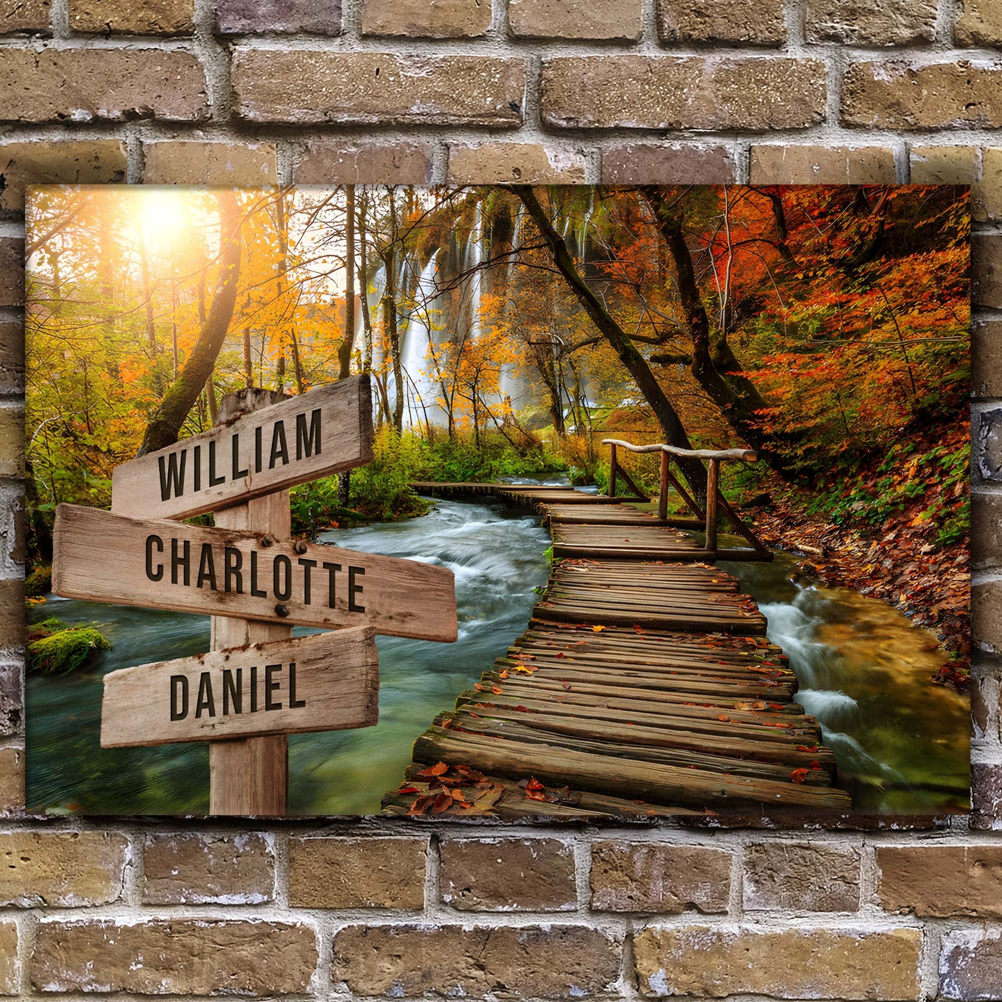 To The Woods Family Names Sign on sale at MyriadMart